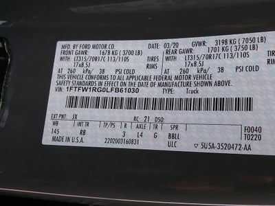 2020 Ford F-150 Raptor