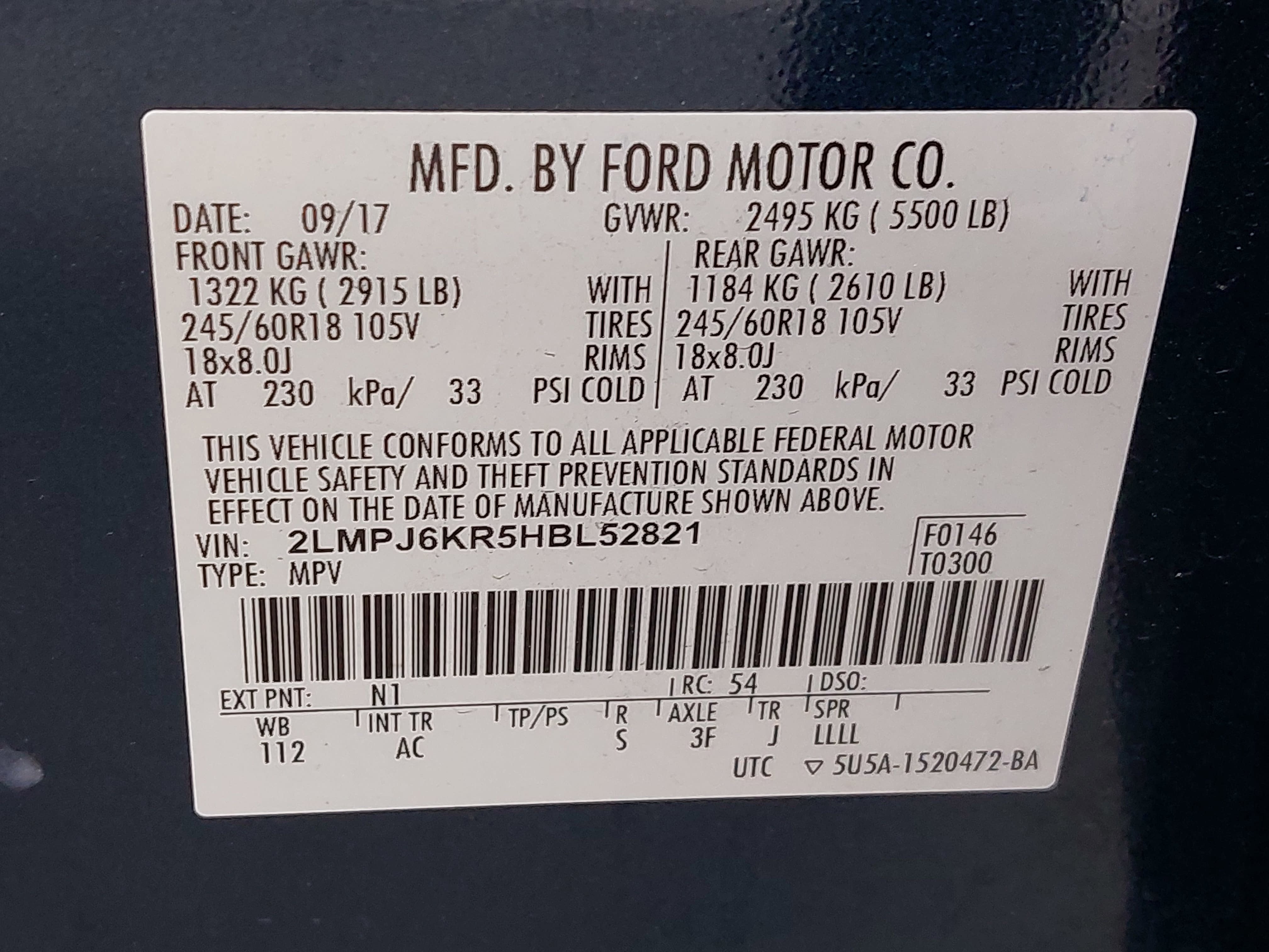 2017 Lincoln MKX Select