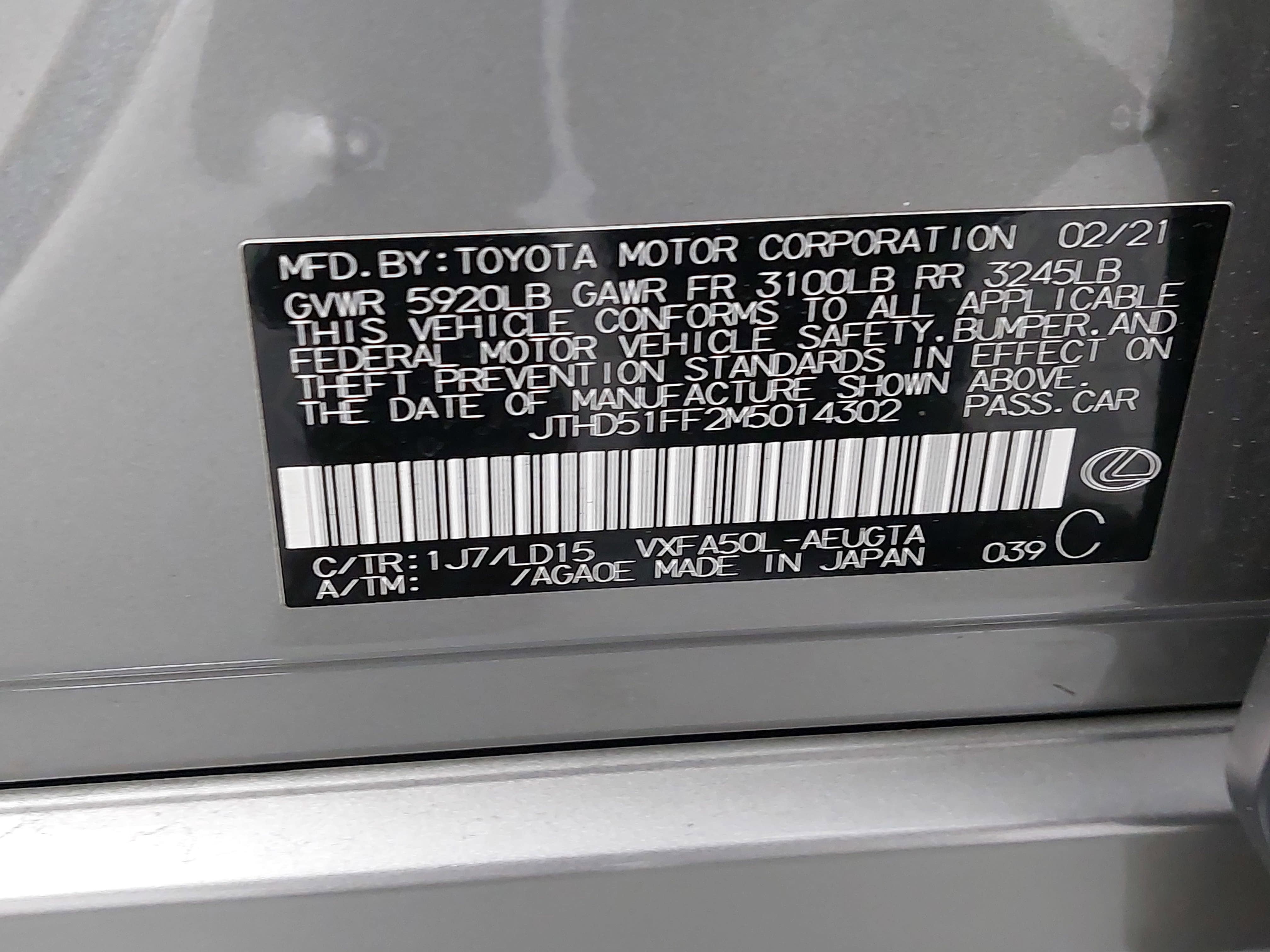 2021 Lexus LS 500 Base