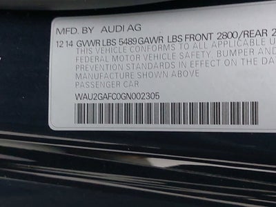 2016 Audi A7 3.0T Prestige