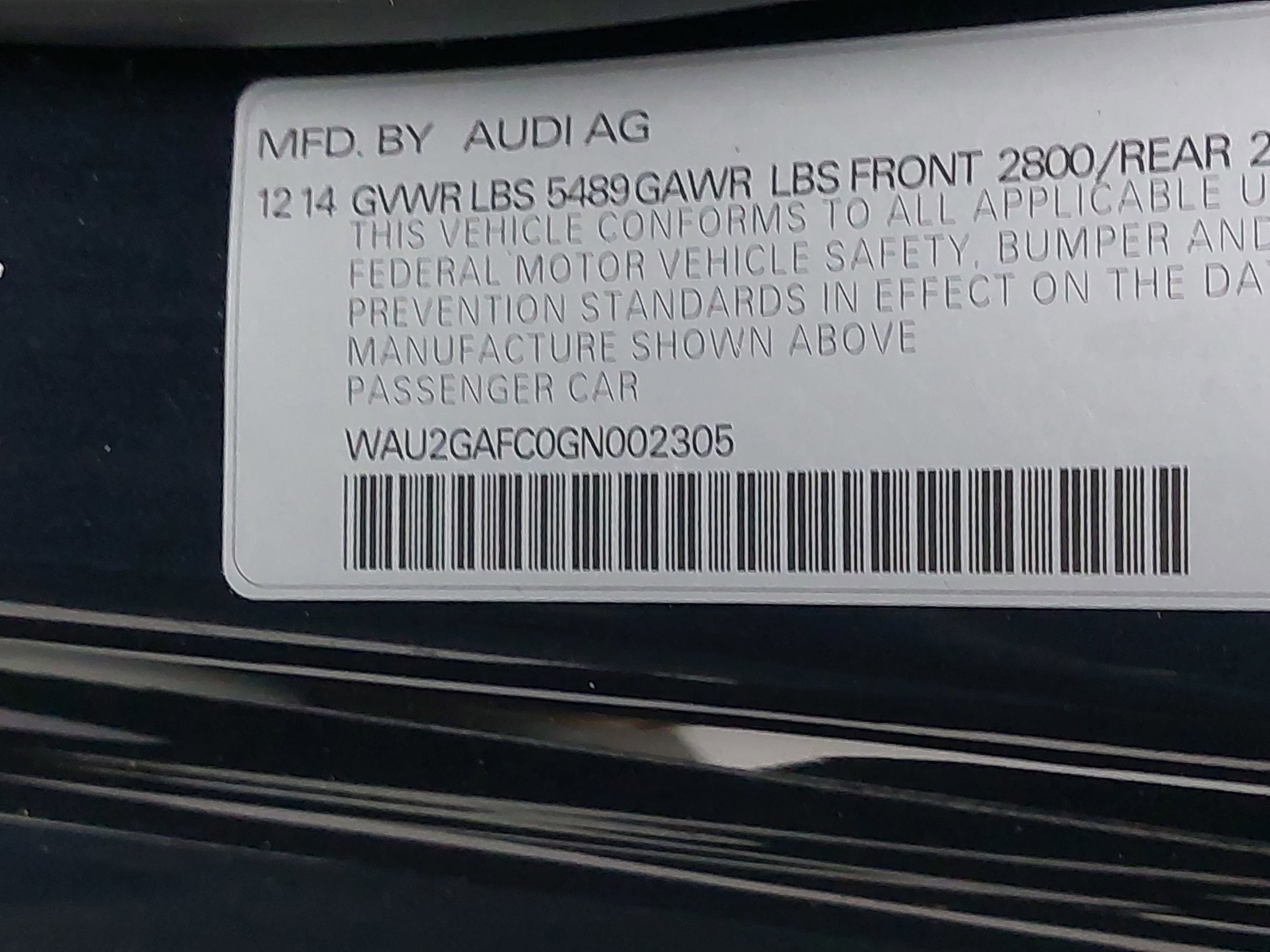 2016 Audi A7 3.0T Prestige