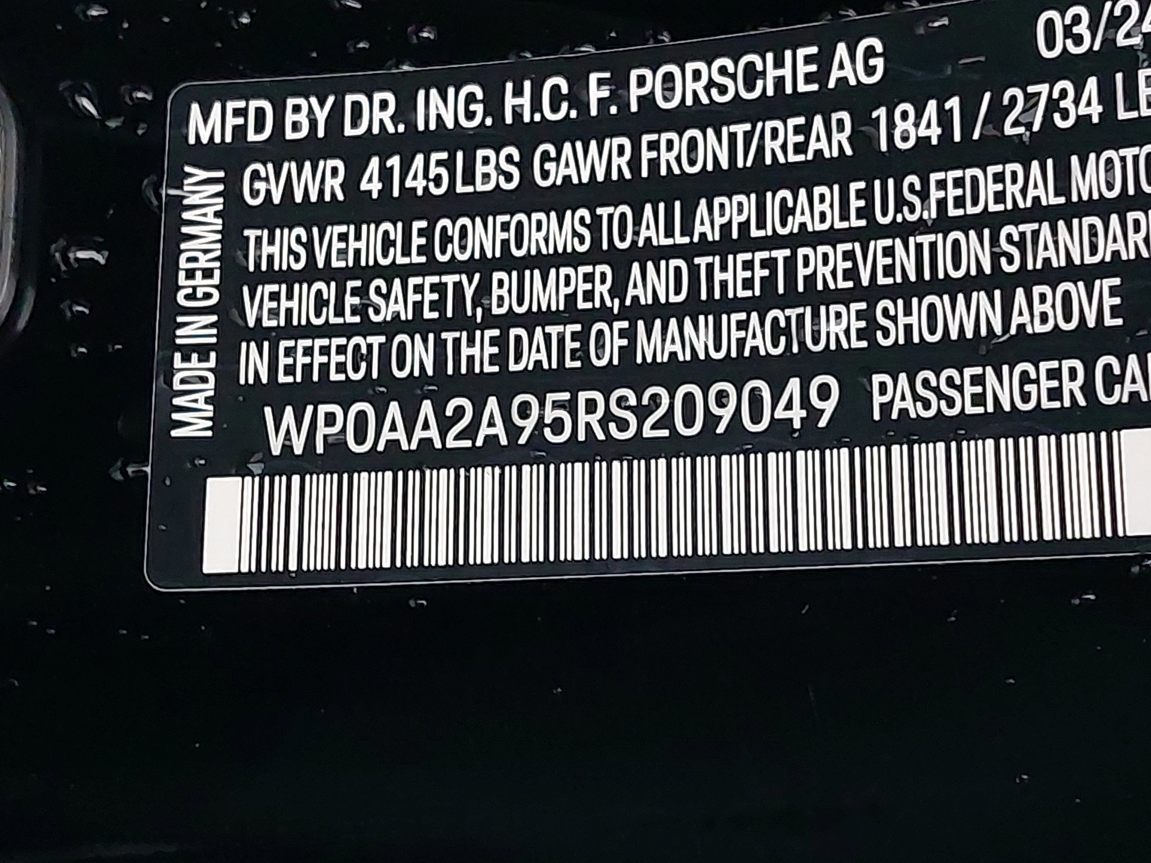 2024 Porsche 911 Carrera T