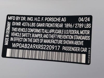 2024 Porsche 911 Carrera GTS