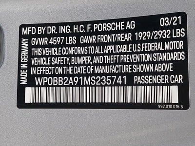 2021 Porsche 911 Targa 4S