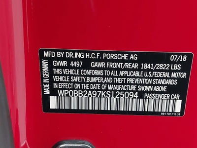 2019 Porsche 911 Targa 4S