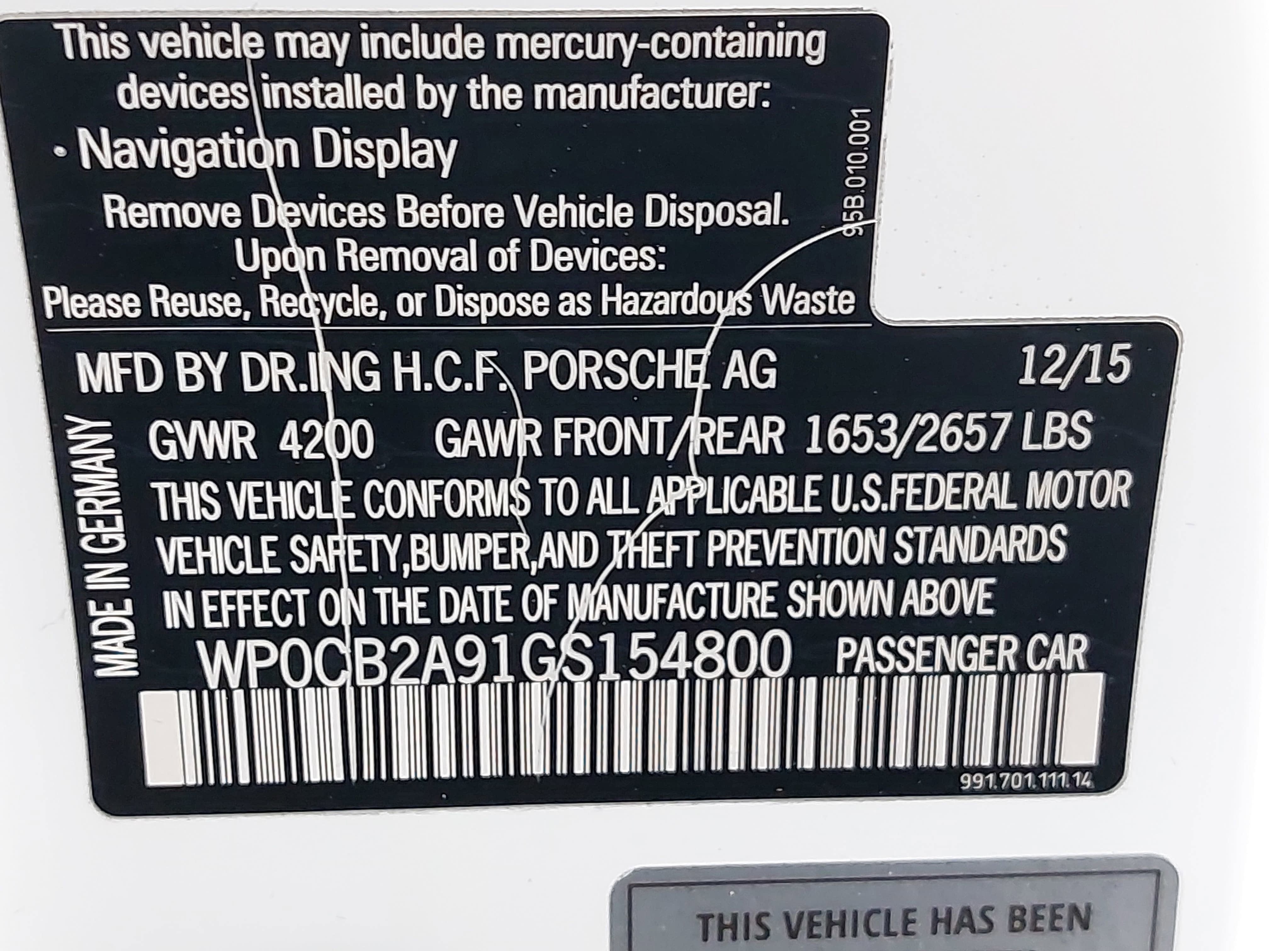 2016 Porsche 911 Carrera S