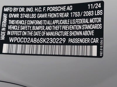 2025 Porsche 718 Boxster GTS 4.0