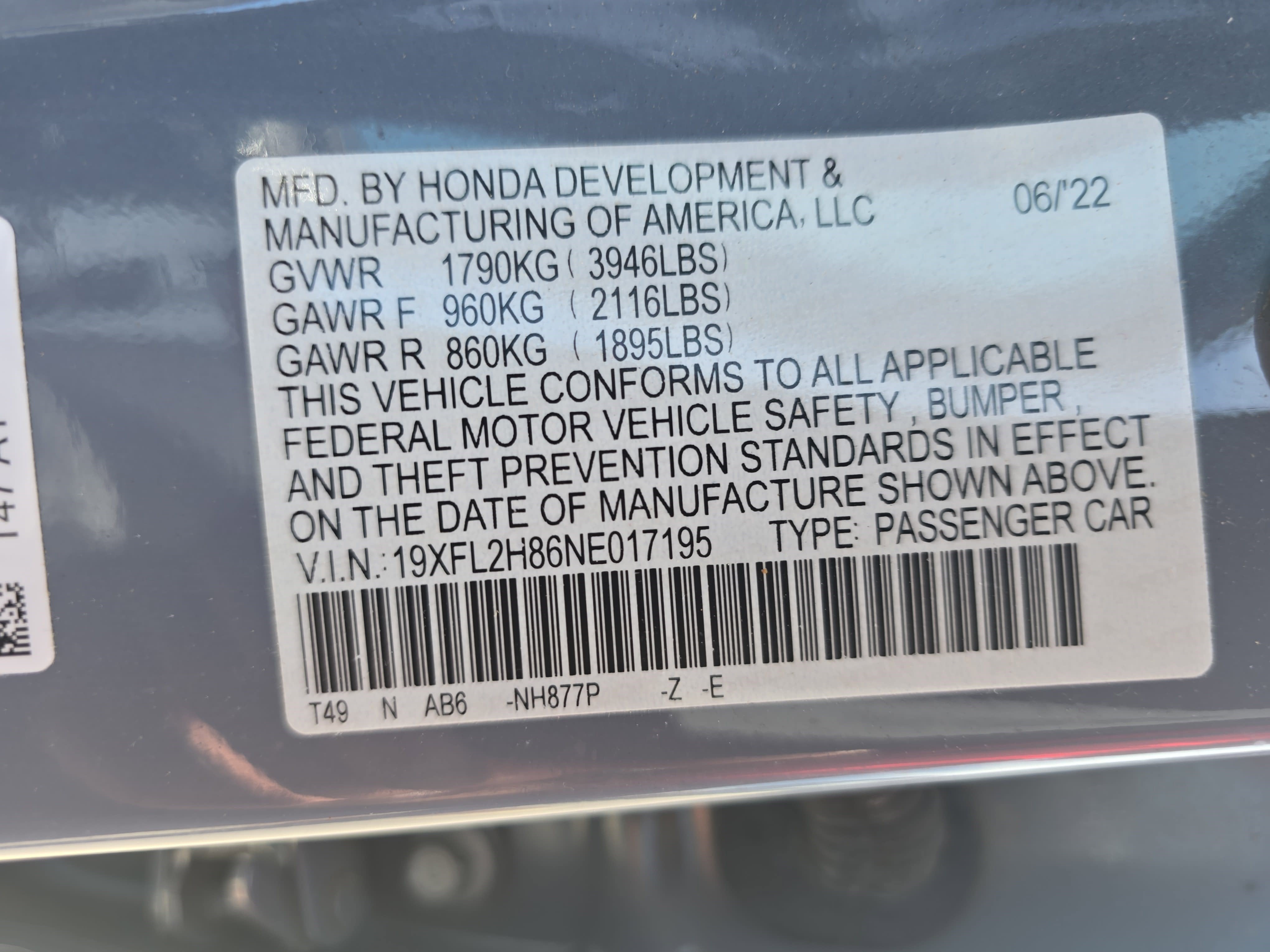 2022 Honda Civic Sport CVT