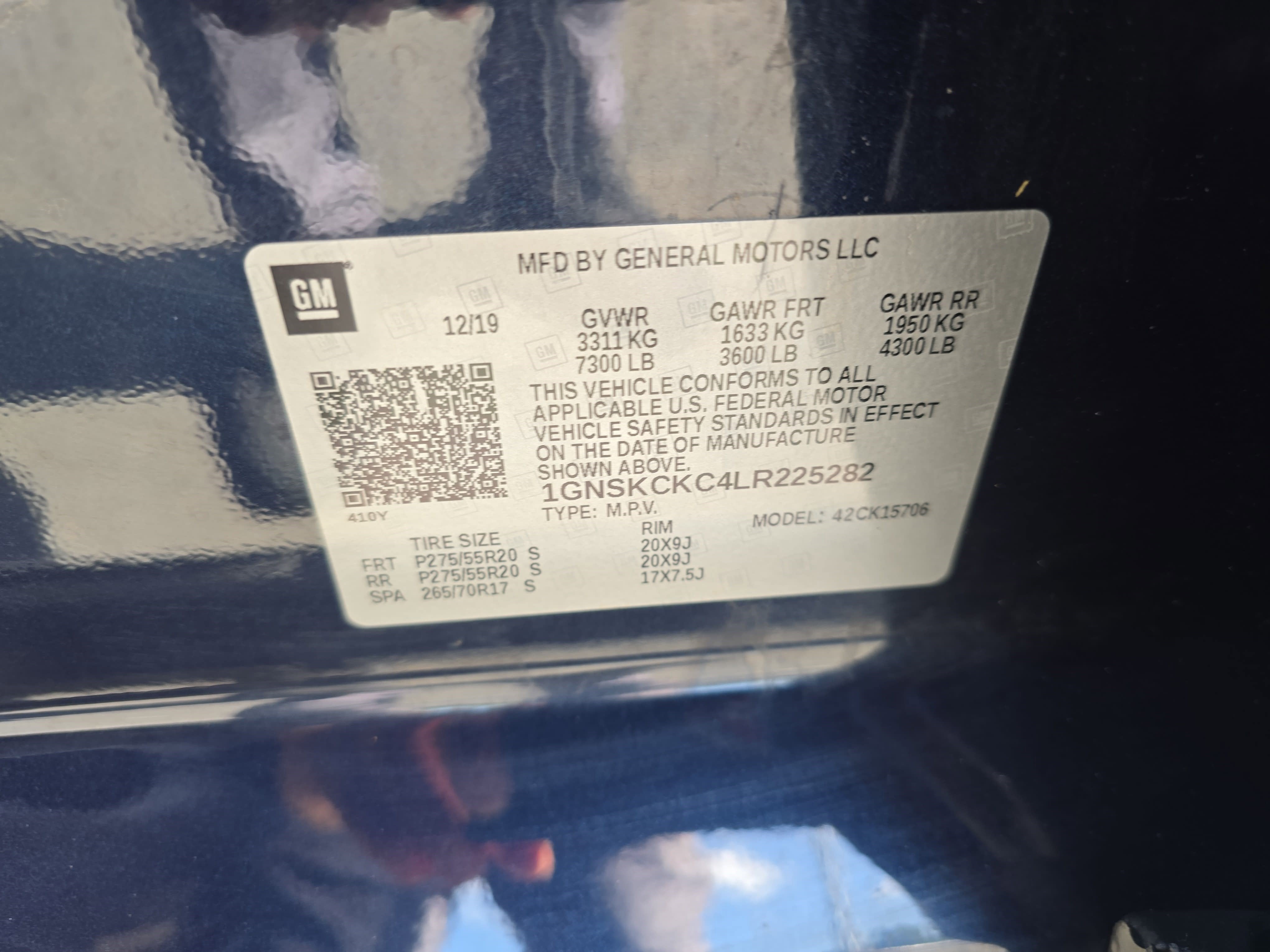 2020 Chevrolet Tahoe 4WD 4dr Premier