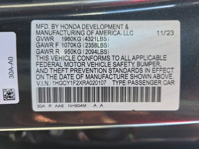 2024 Honda Accord LX CVT