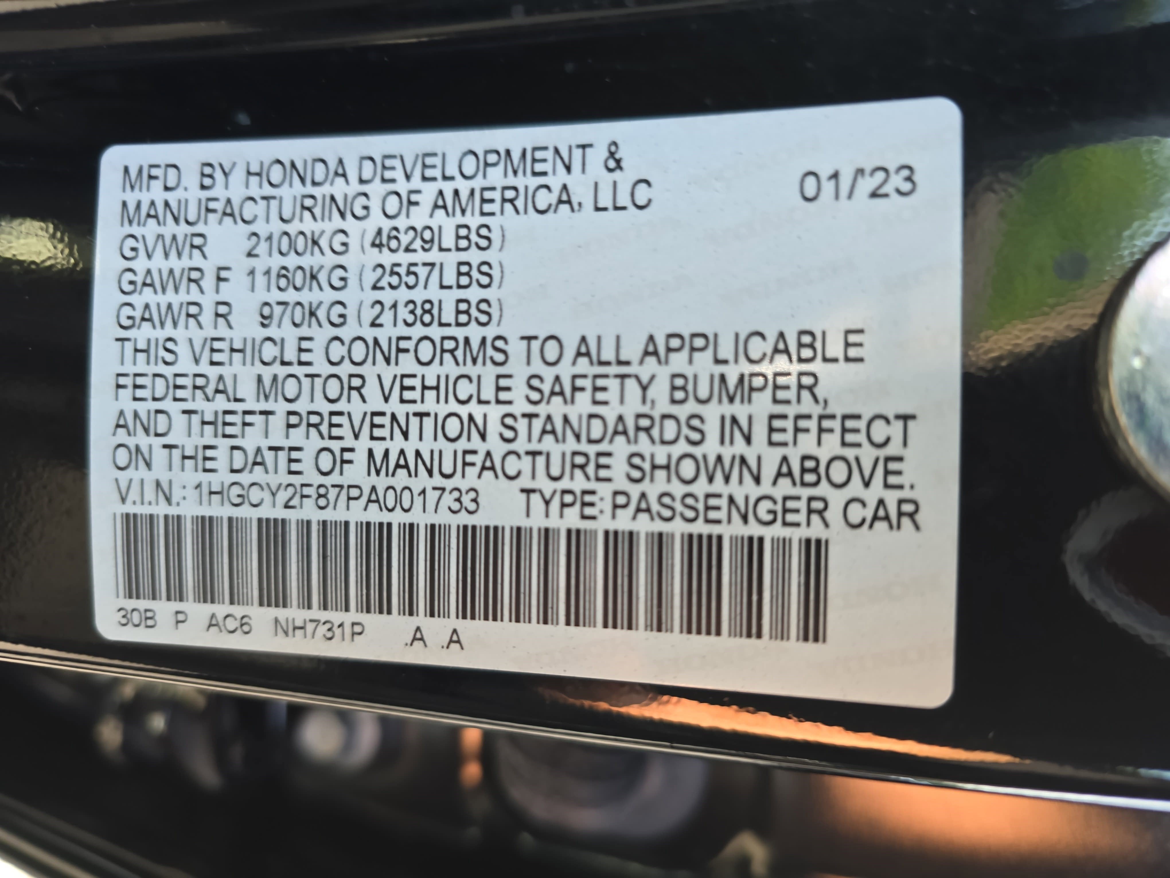 2023 Honda Accord Hybrid Base