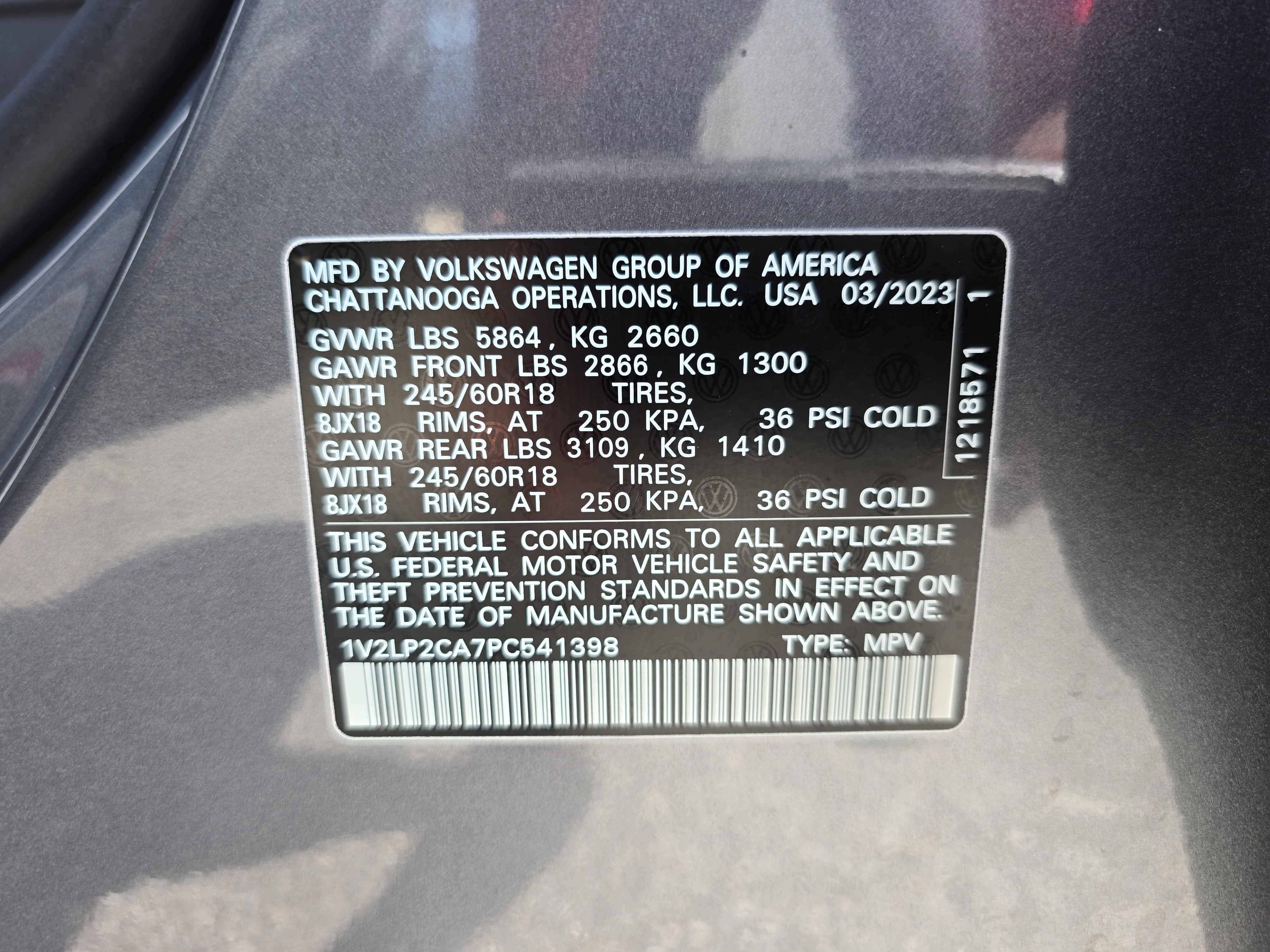 2023 Volkswagen Atlas 2.0T SE 4MOTION
