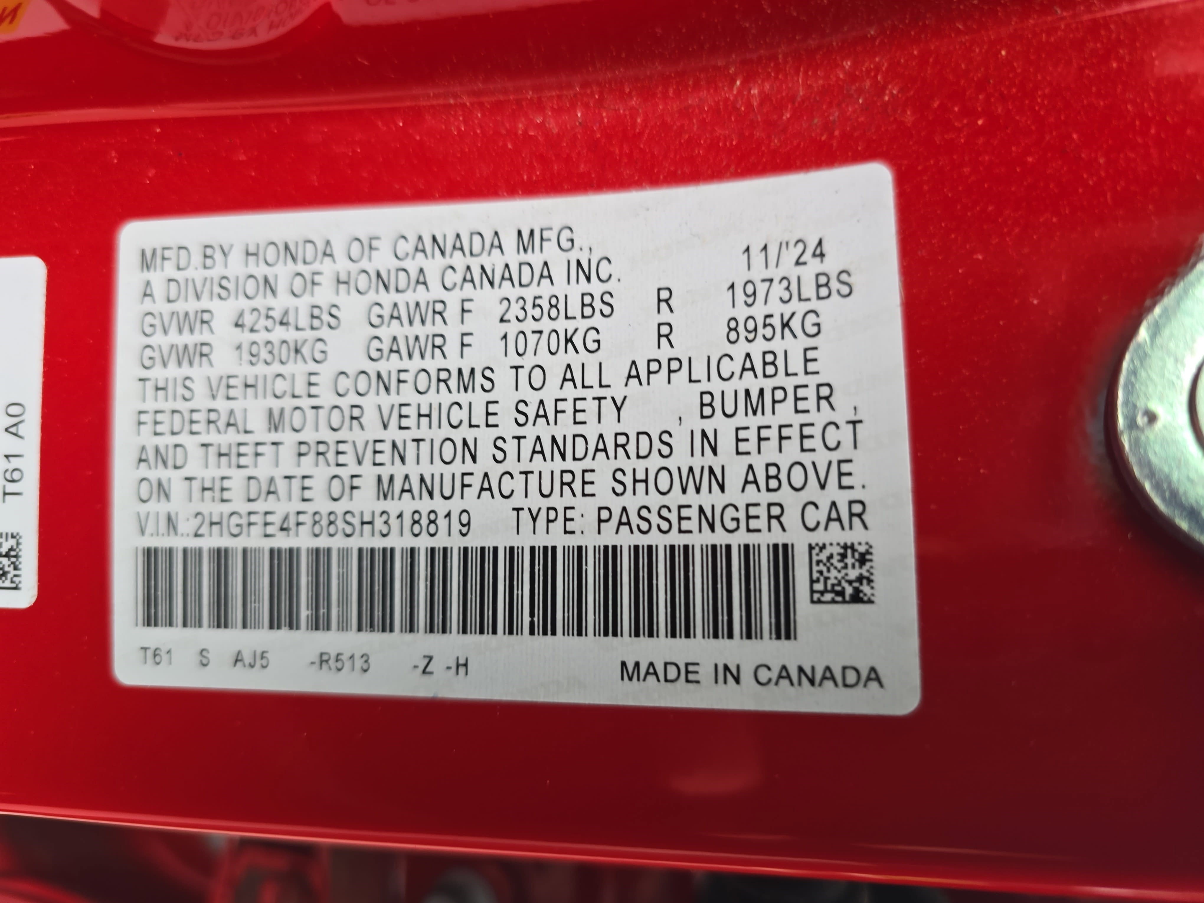 2025 Honda Civic Hybrid Sport CVT
