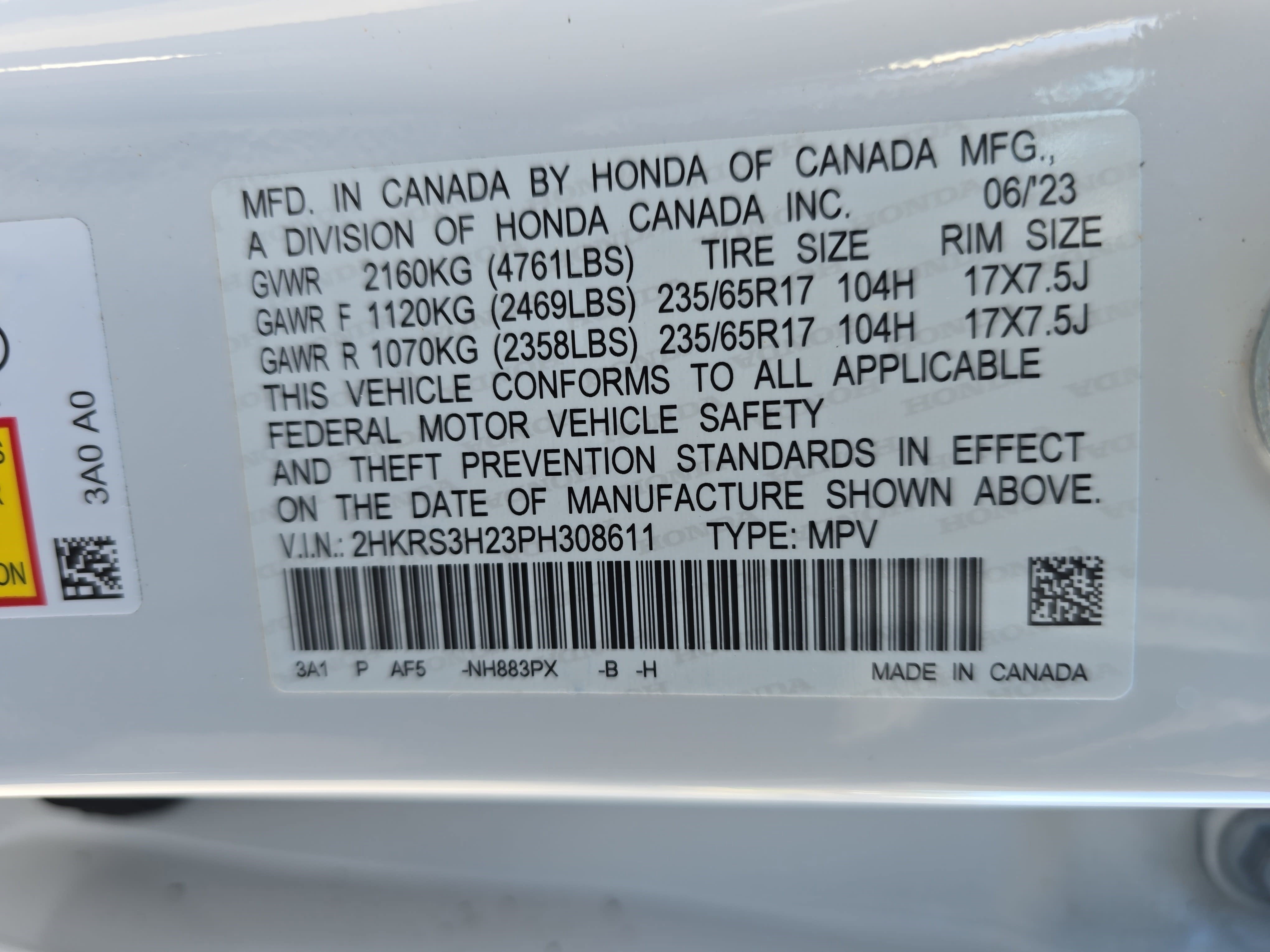 2023 Honda CR-V LX 2WD