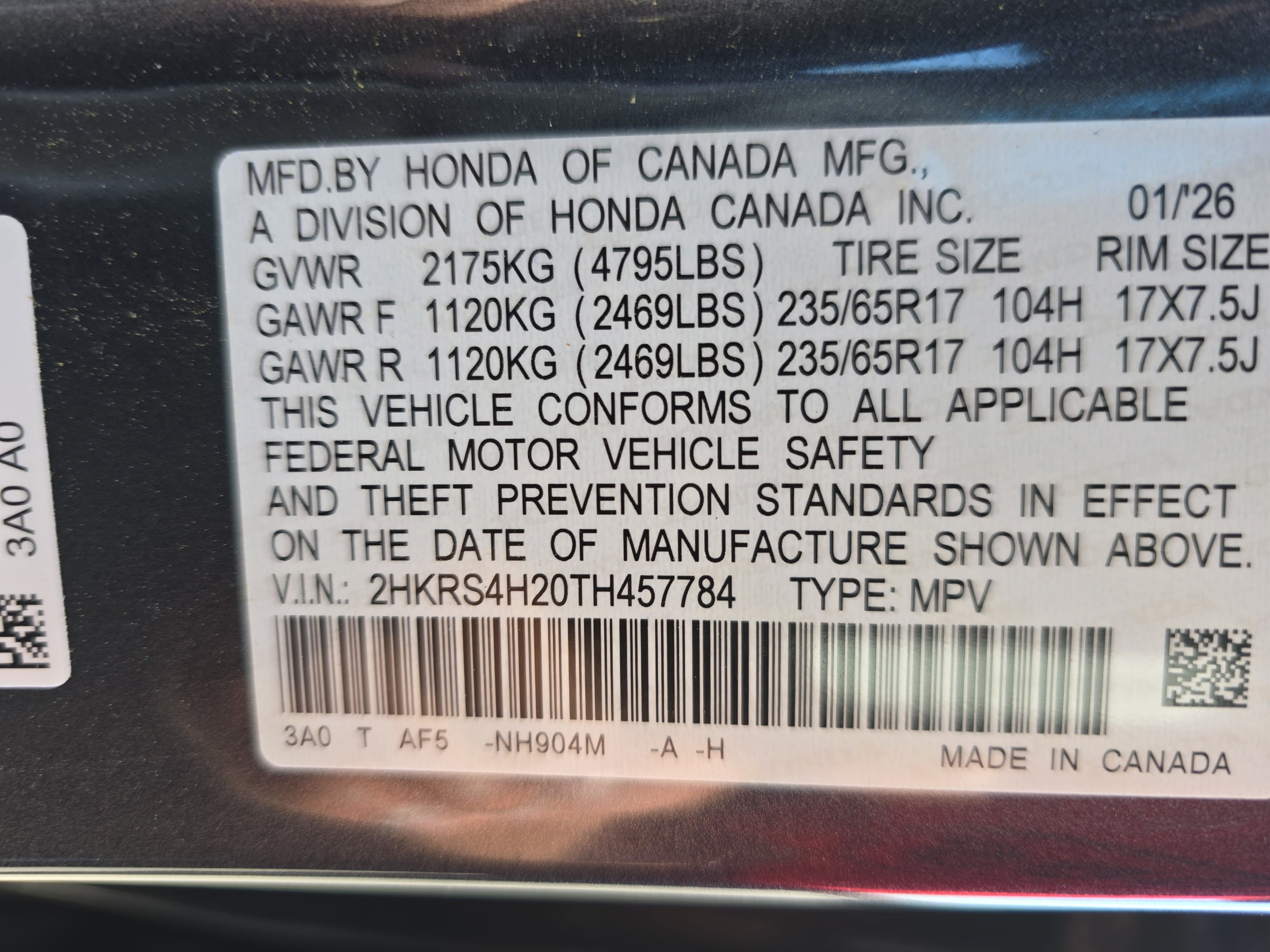 2026 Honda CR-V LX AWD