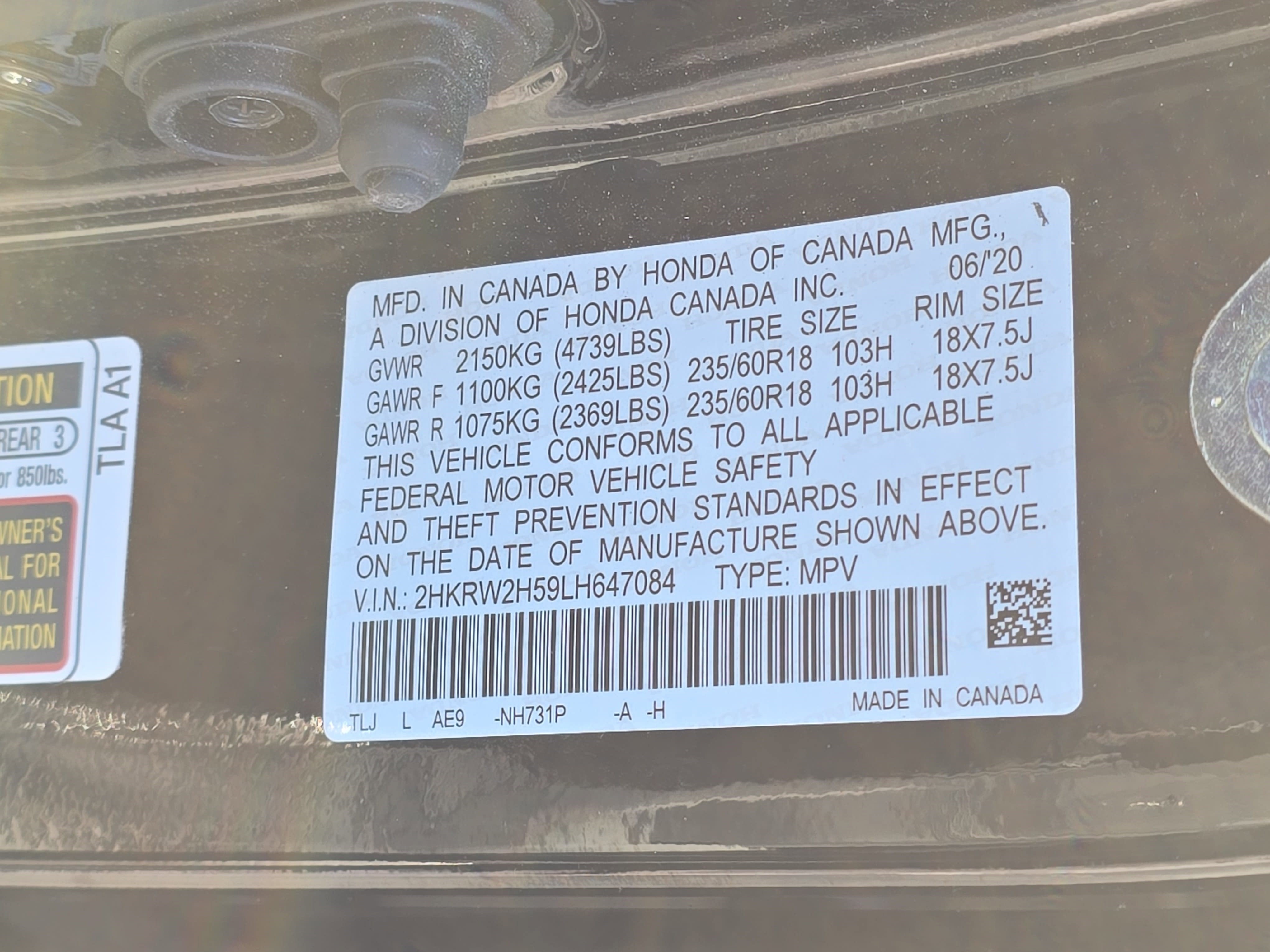 2020 Honda CR-V EX AWD