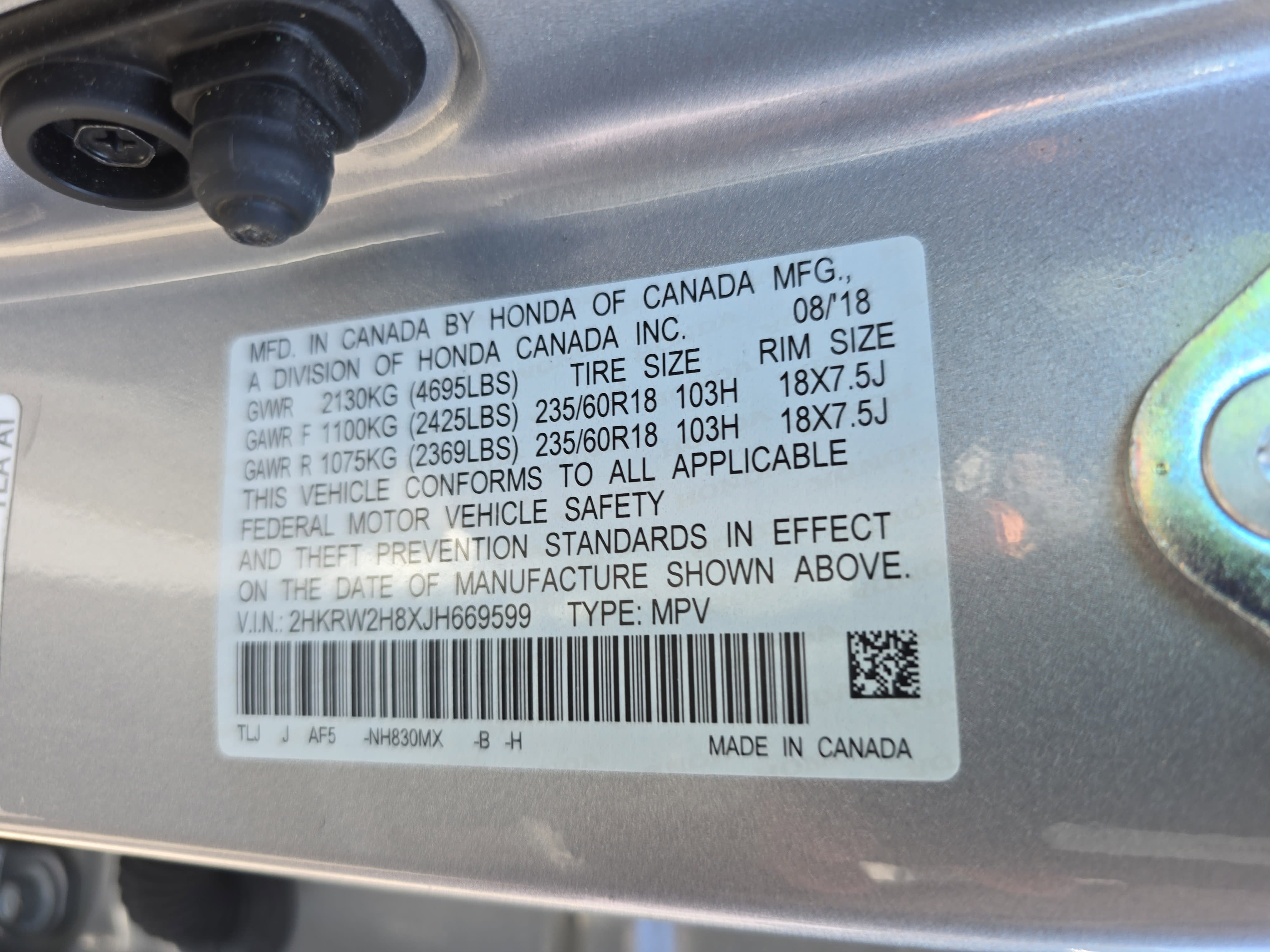 2018 Honda CR-V Base