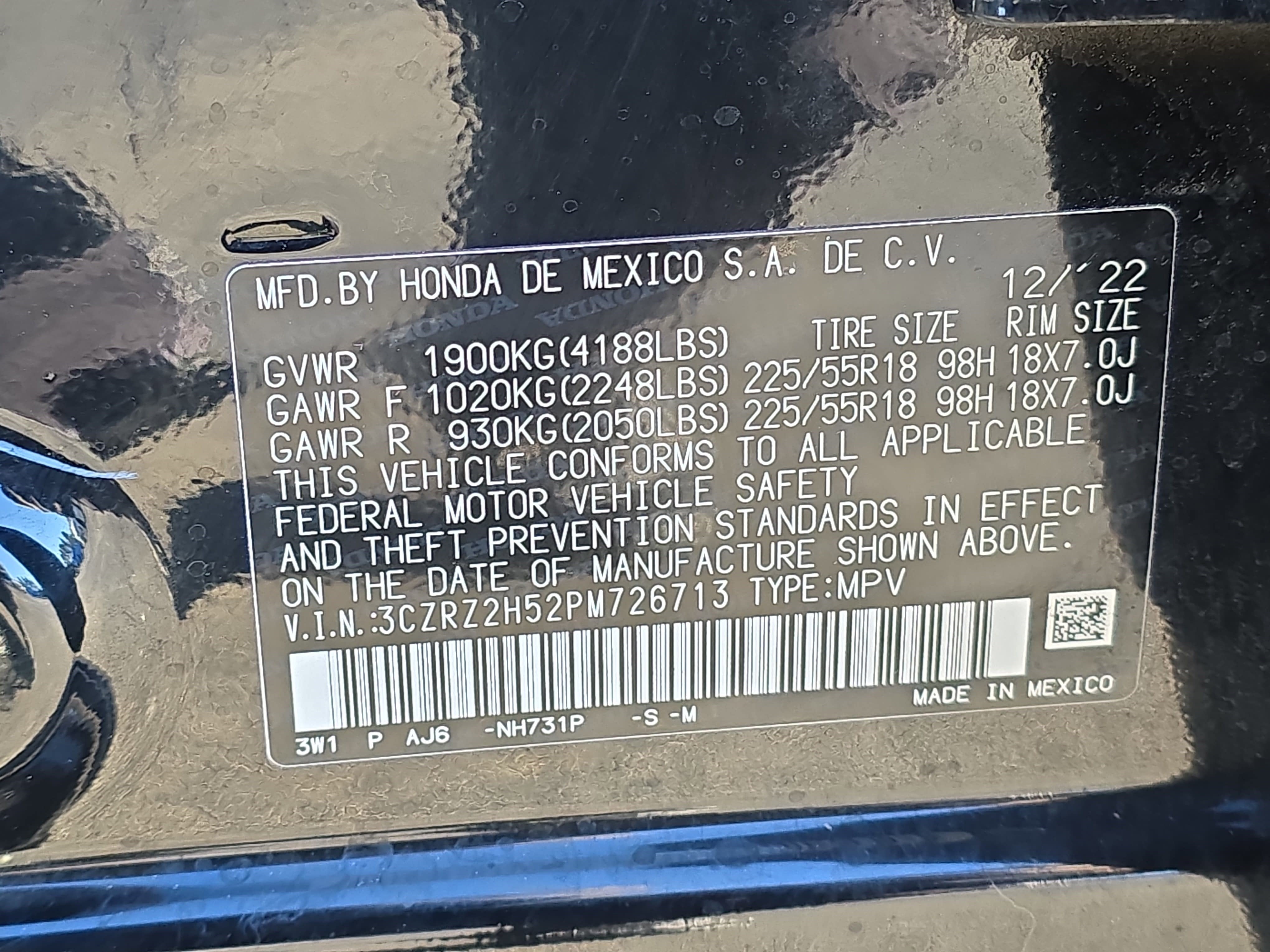 2023 Honda HR-V Sport AWD CVT