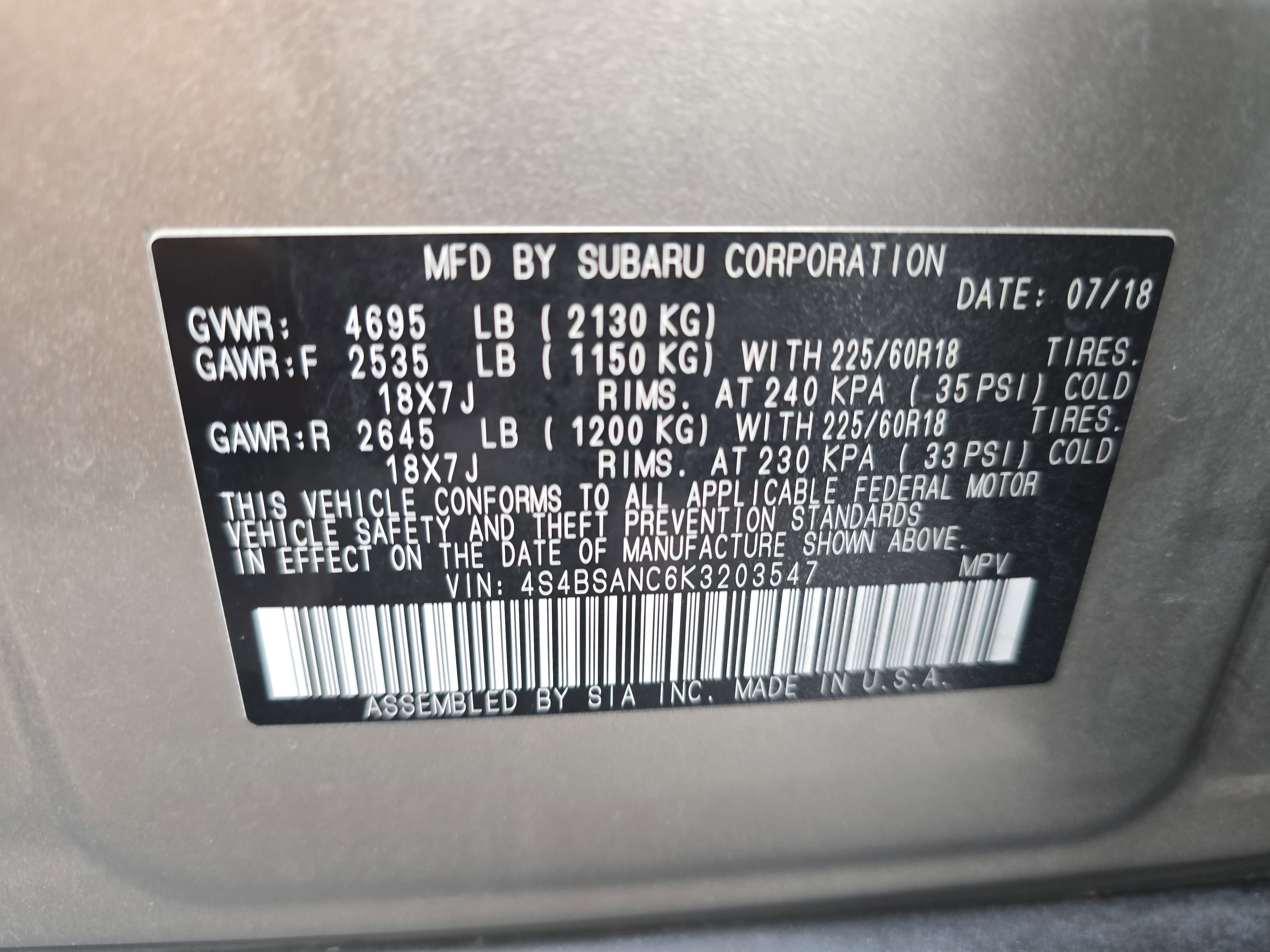 2019 Subaru Outback 2.5i Limited