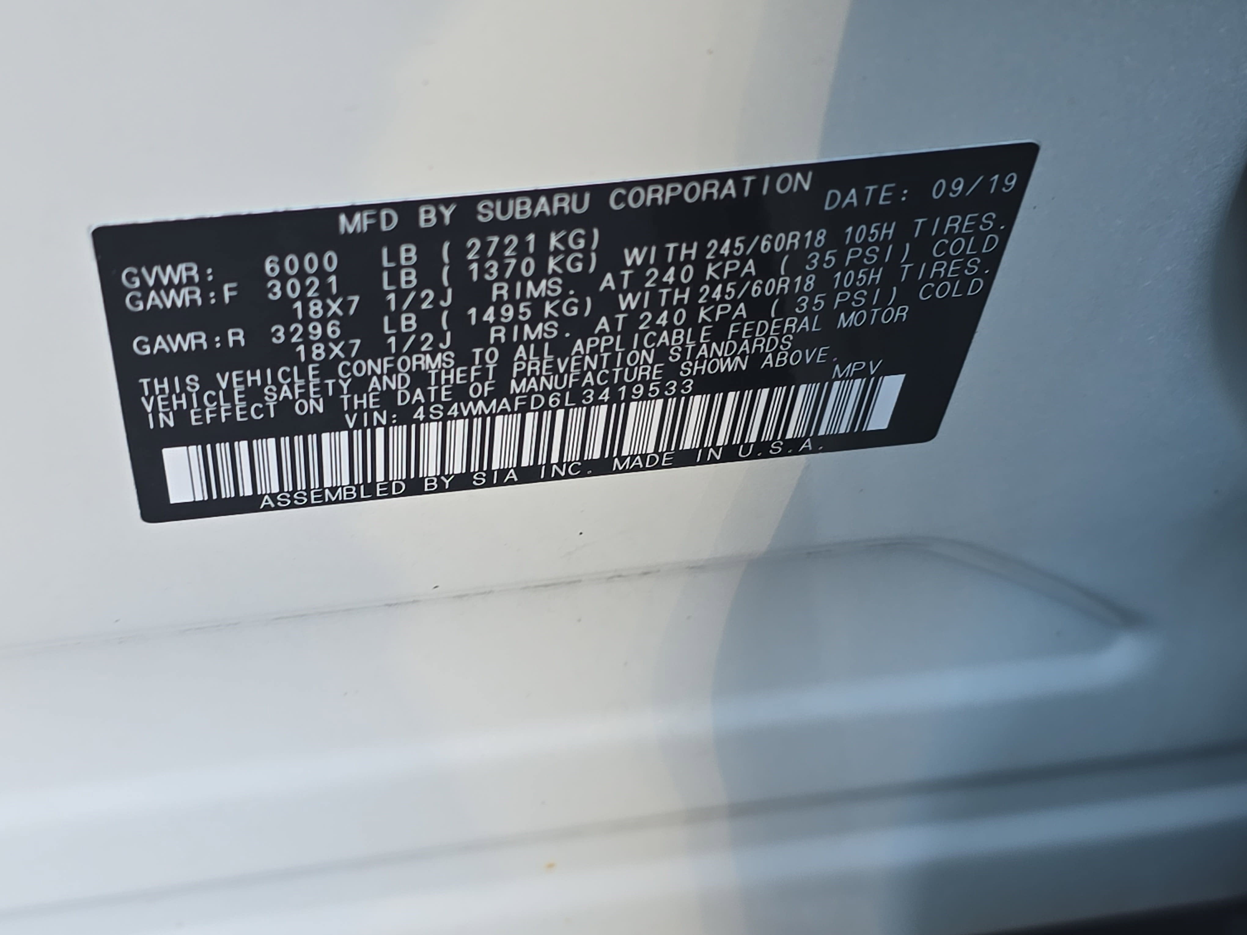 2020 Subaru Ascent Premium 7-Passenger