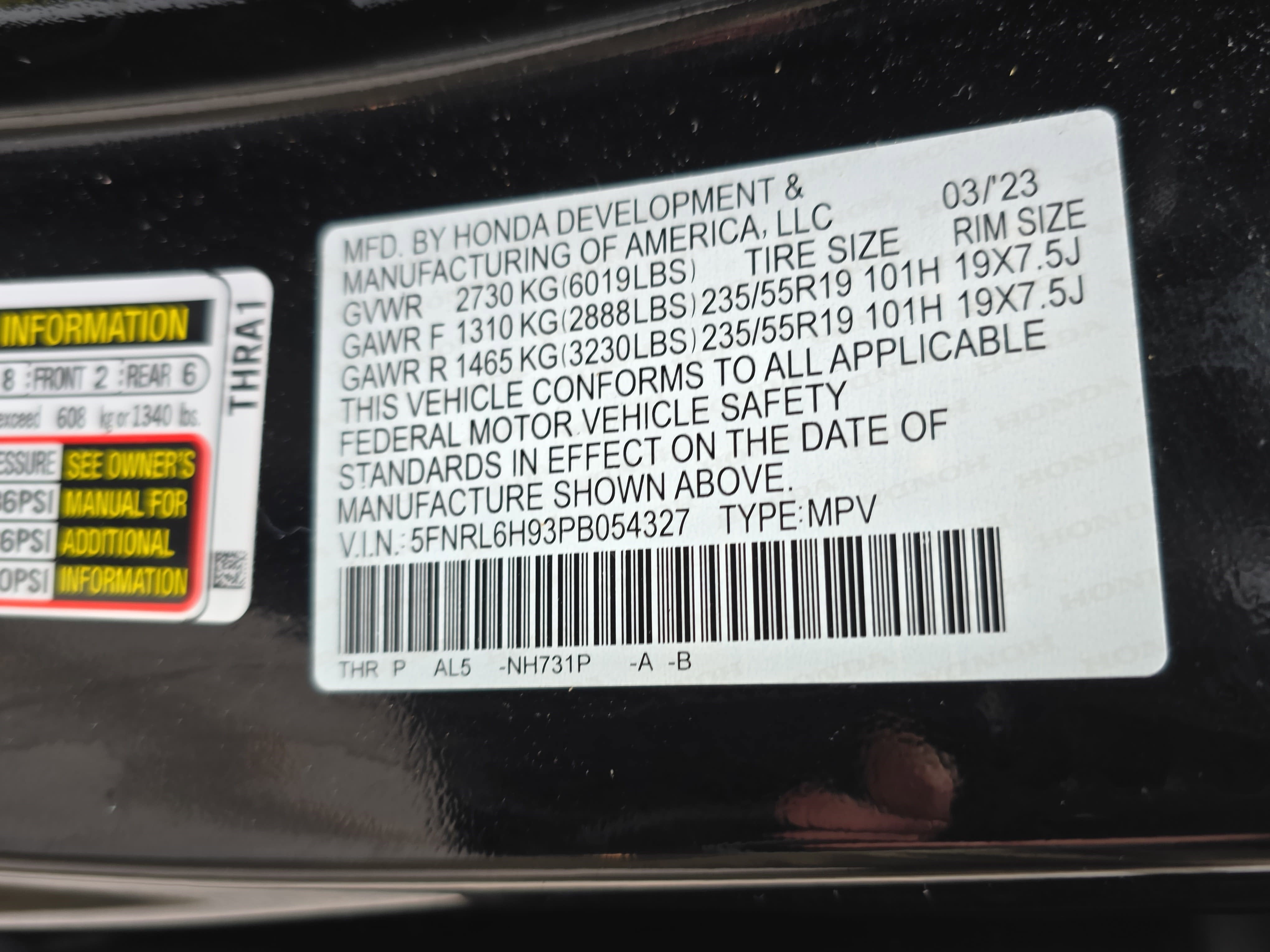 2023 Honda Odyssey Elite Auto