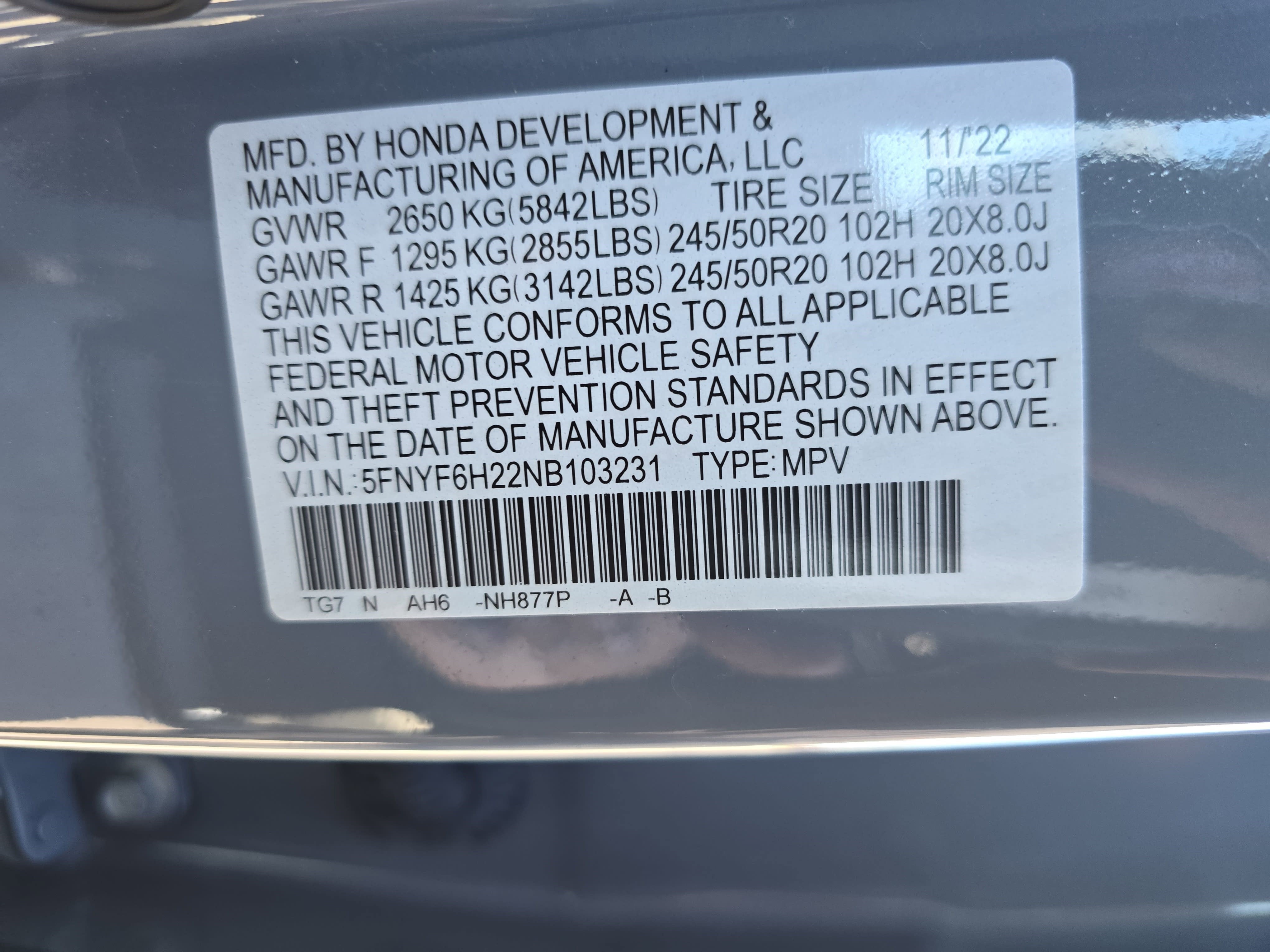 2022 Honda Pilot Special Edition AWD