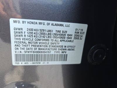 2019 Honda Passport Elite AWD