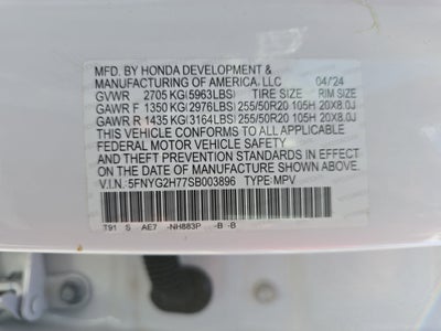 2025 Honda Pilot Touring 2WD