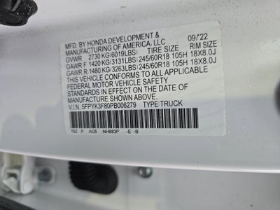 2023 Honda Ridgeline Black Edition AWD