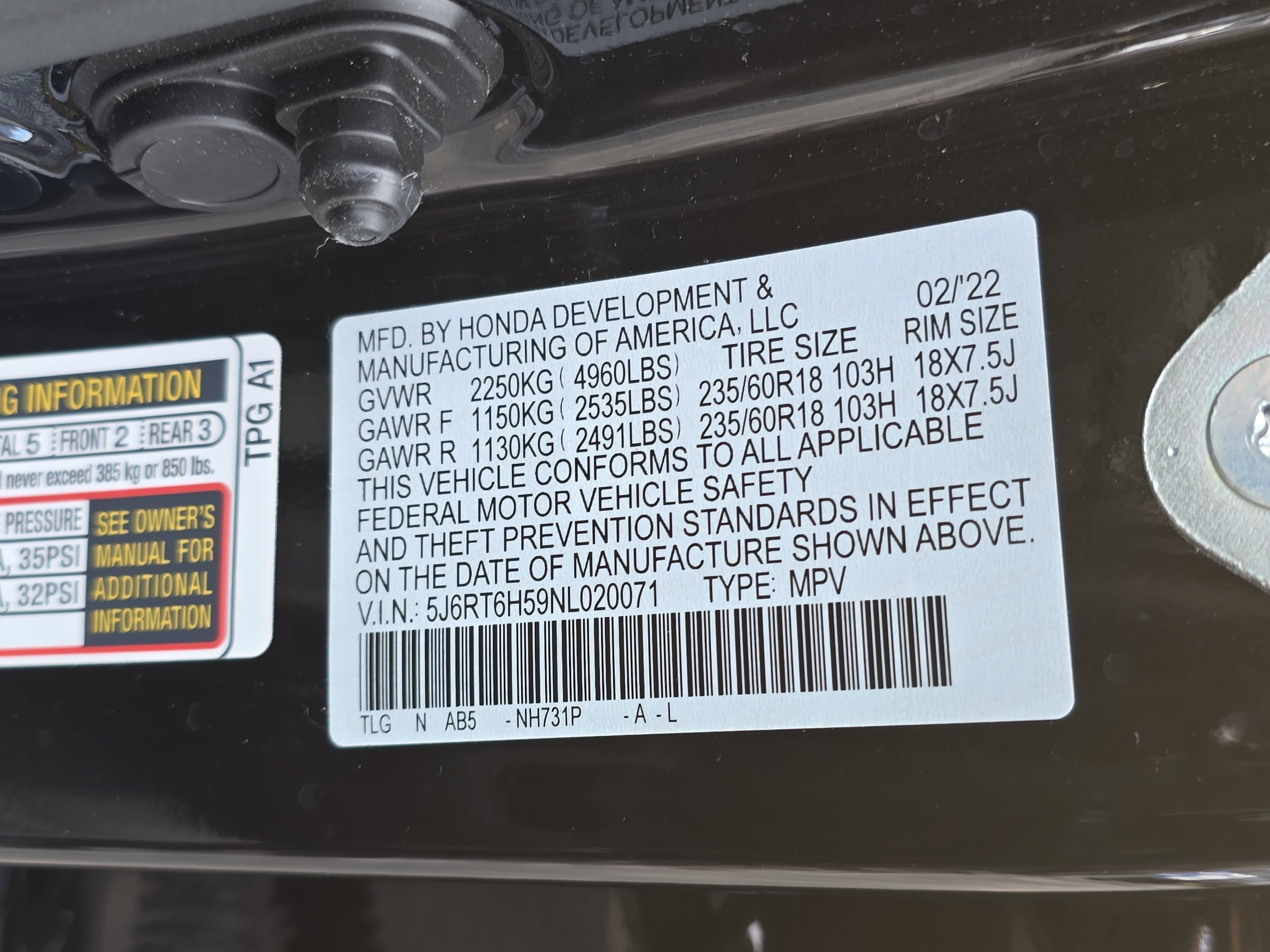 2022 Honda CR-V Hybrid EX AWD