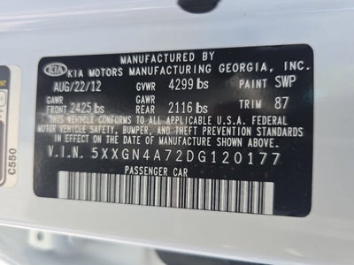 2013 Kia Optima 4dr Sdn EX