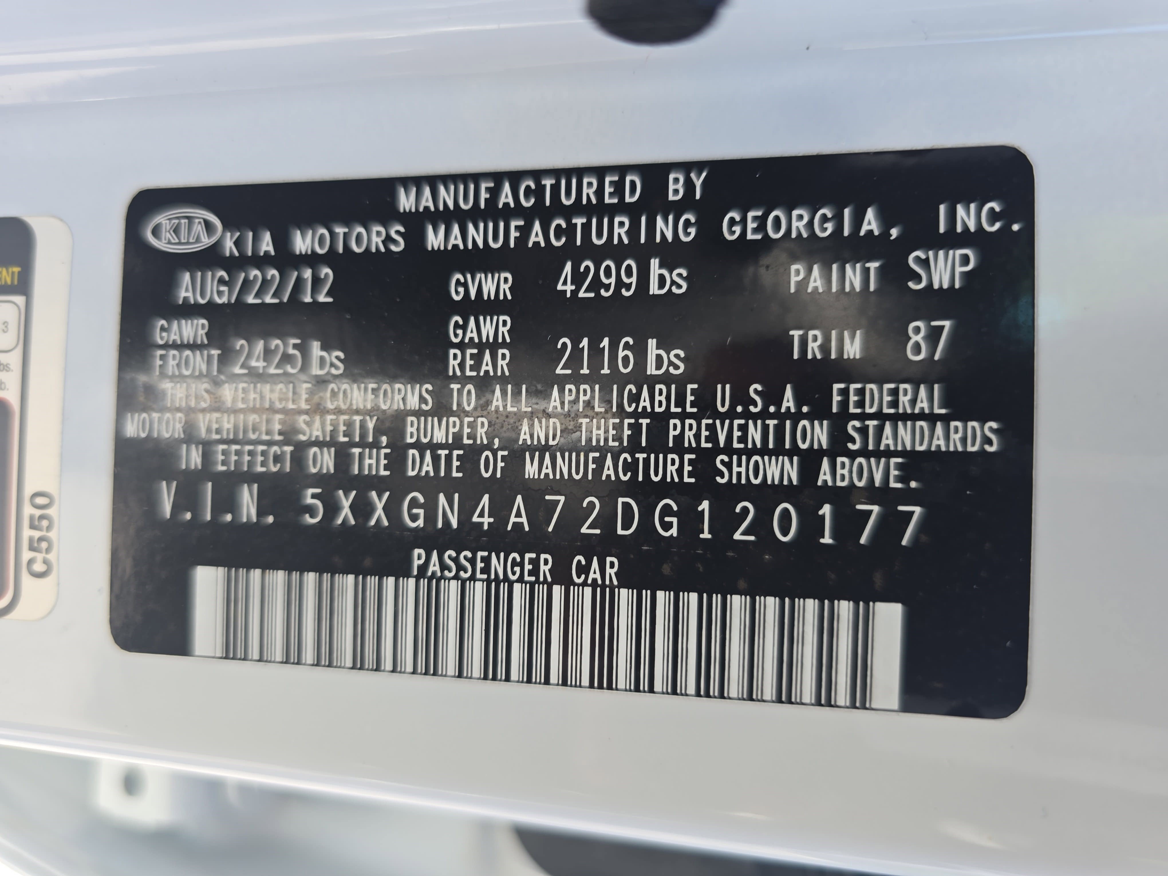 2013 Kia Optima 4dr Sdn EX