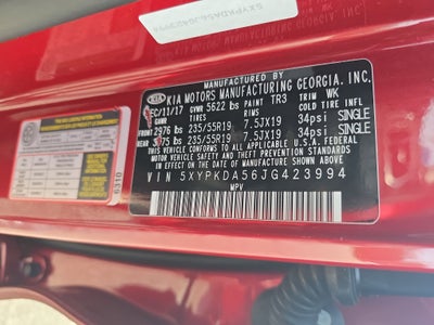 2018 Kia Sorento SX V6 AWD