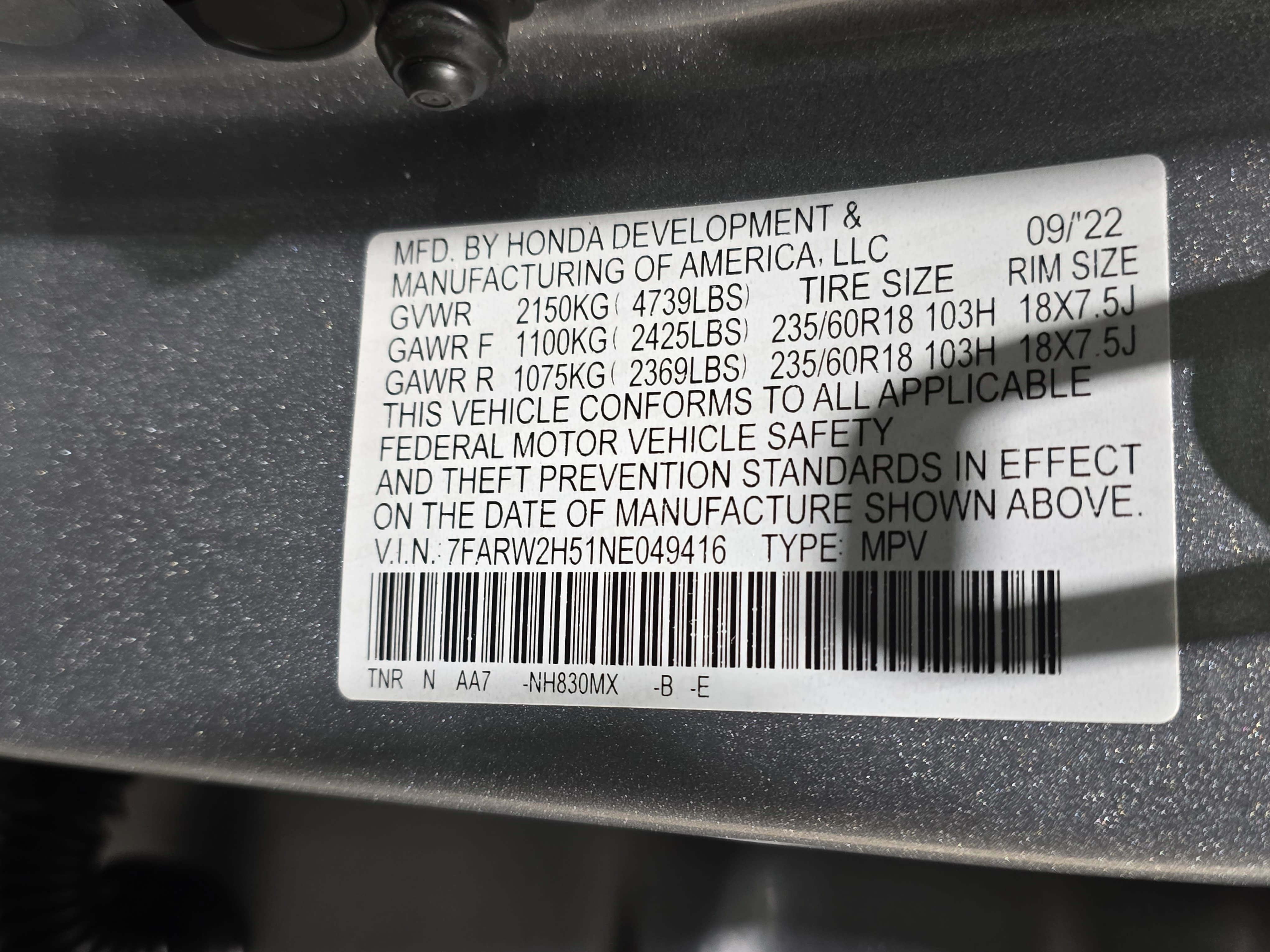 2022 Honda CR-V EX AWD