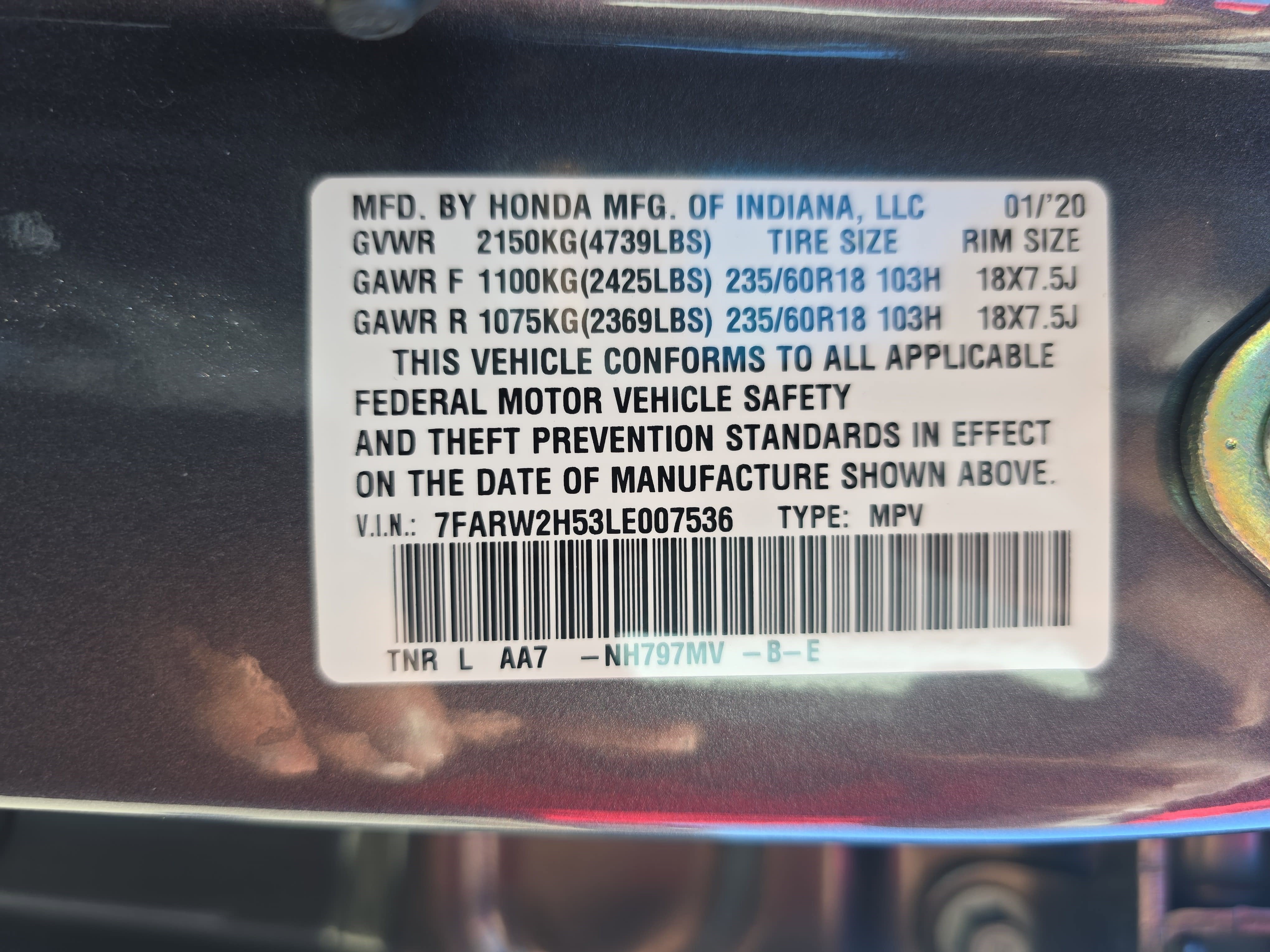 2020 Honda CR-V EX AWD