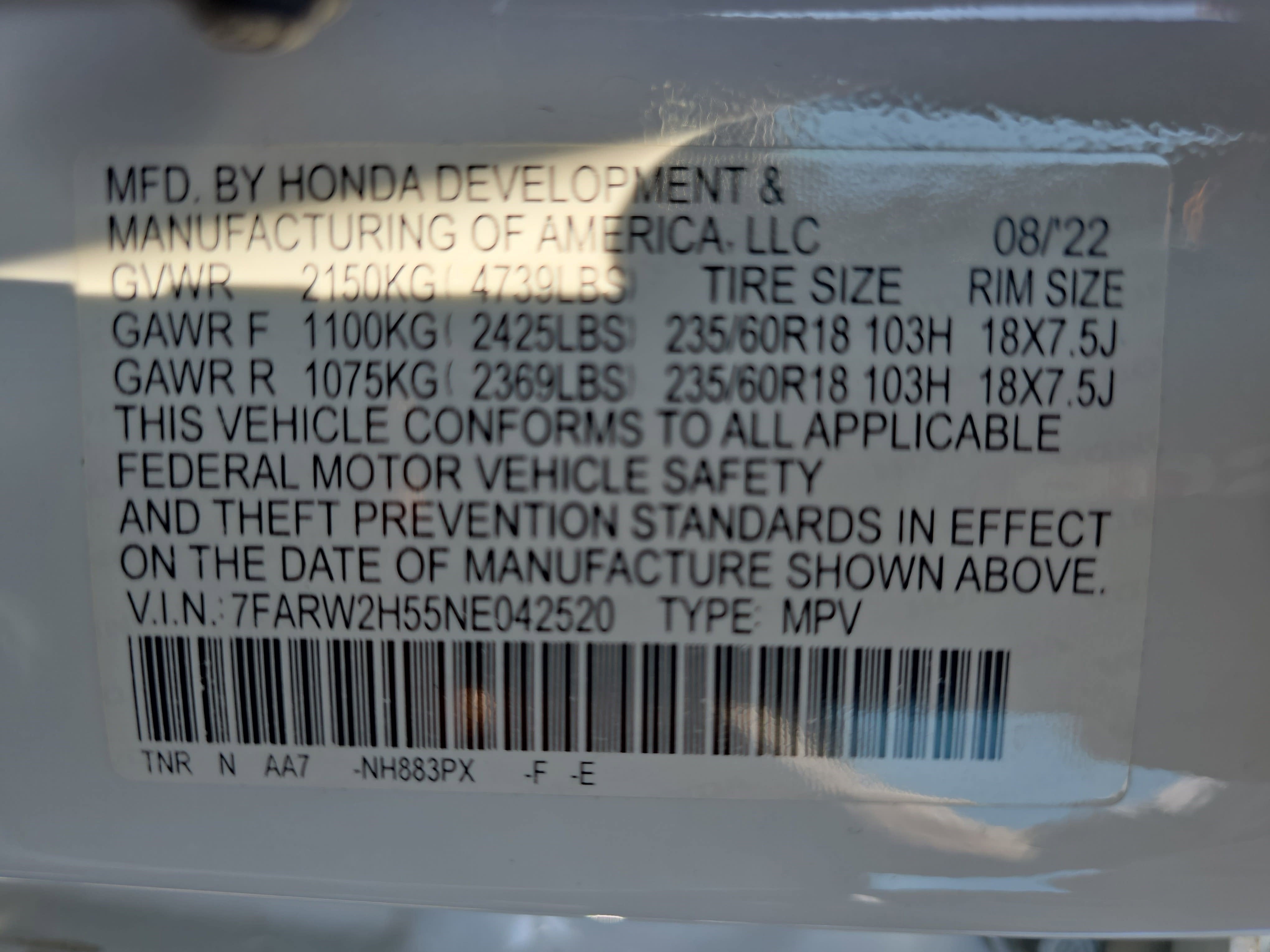 2022 Honda CR-V EX AWD