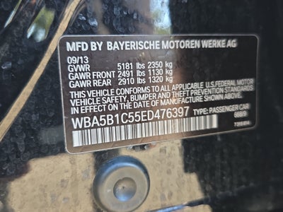 2014 BMW 5 Series 4dr Sdn 535i RWD