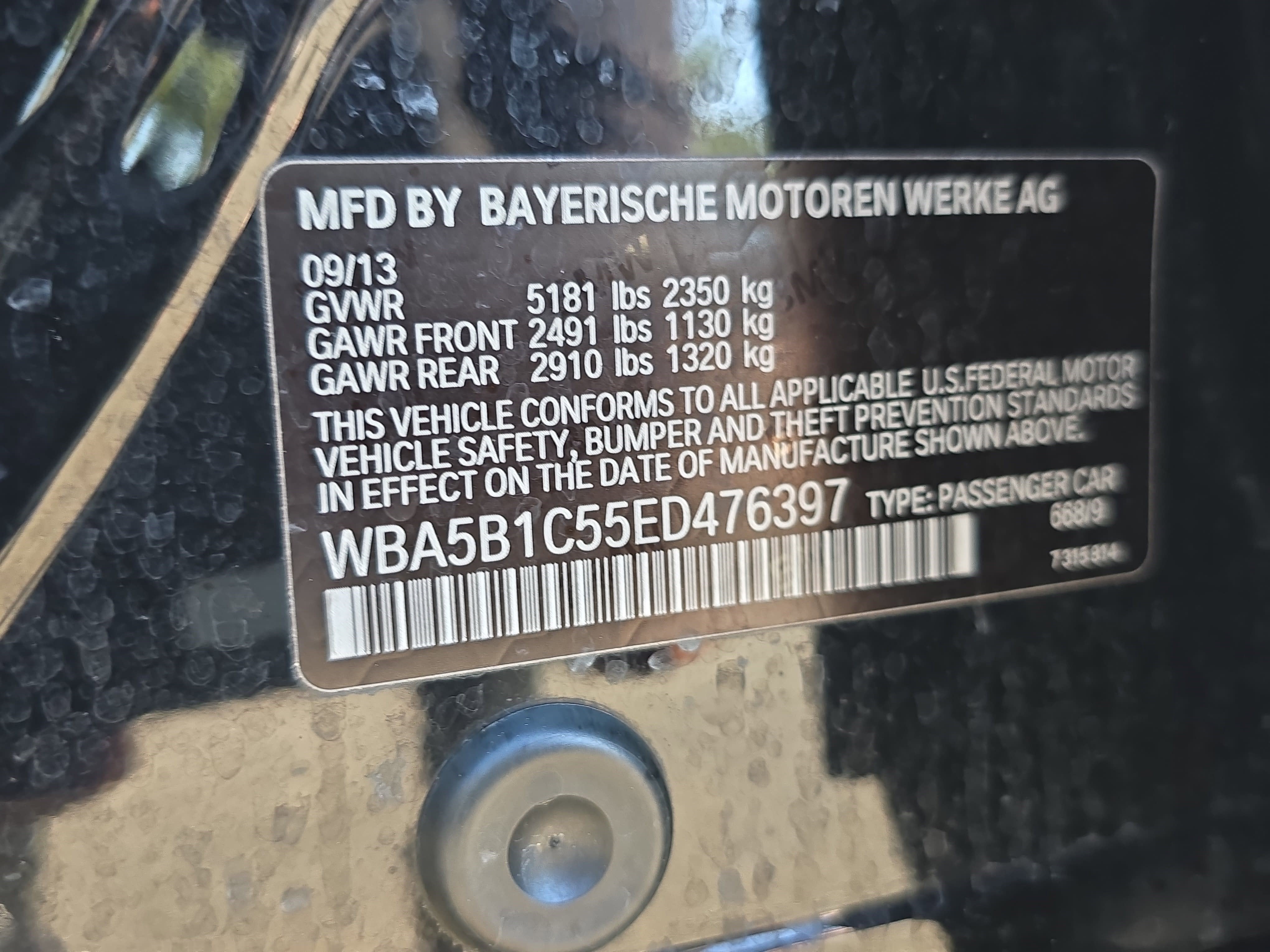 2014 BMW 5 Series 4dr Sdn 535i RWD