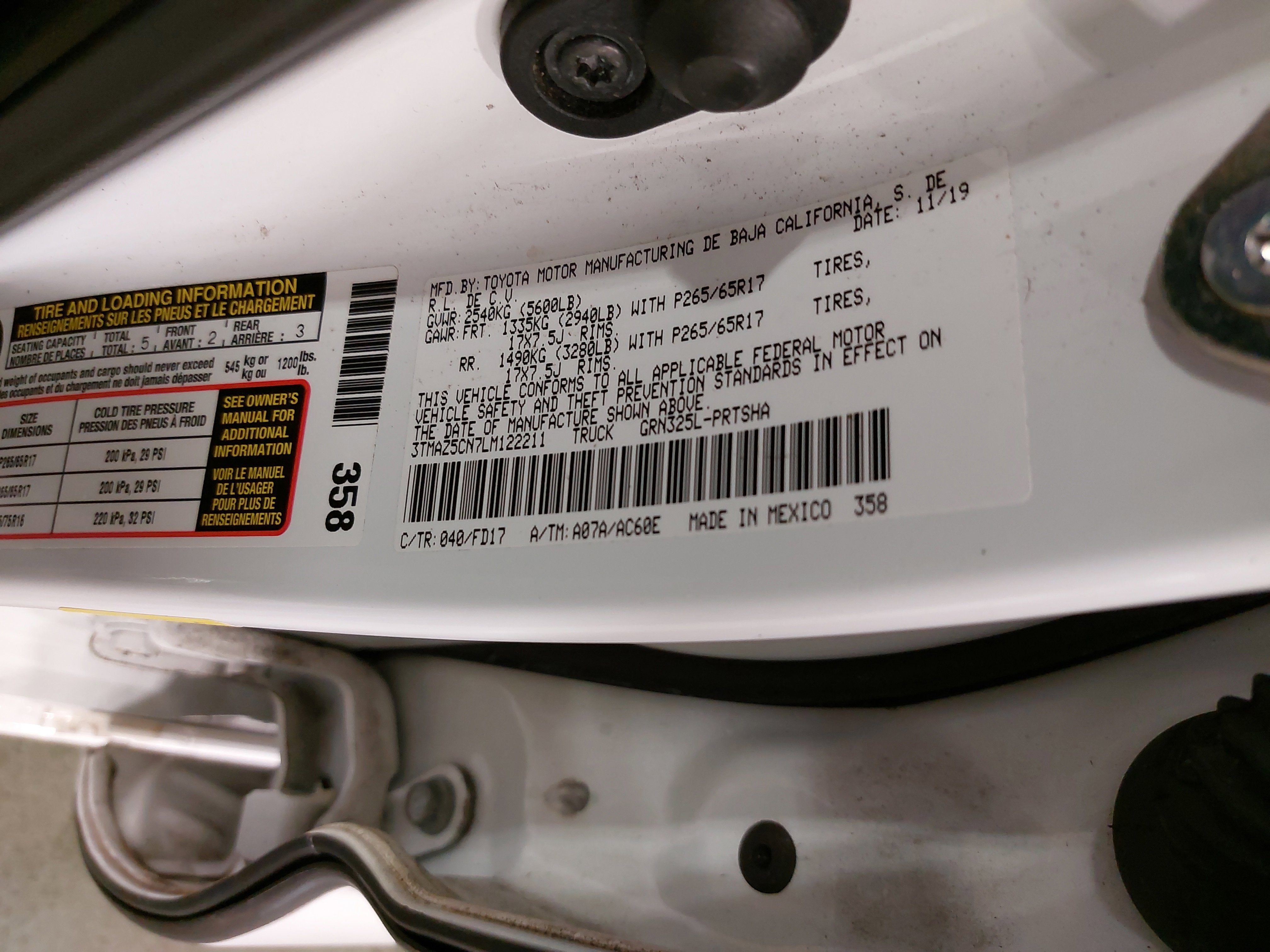 2020 Toyota Tacoma 2WD TRD Sport