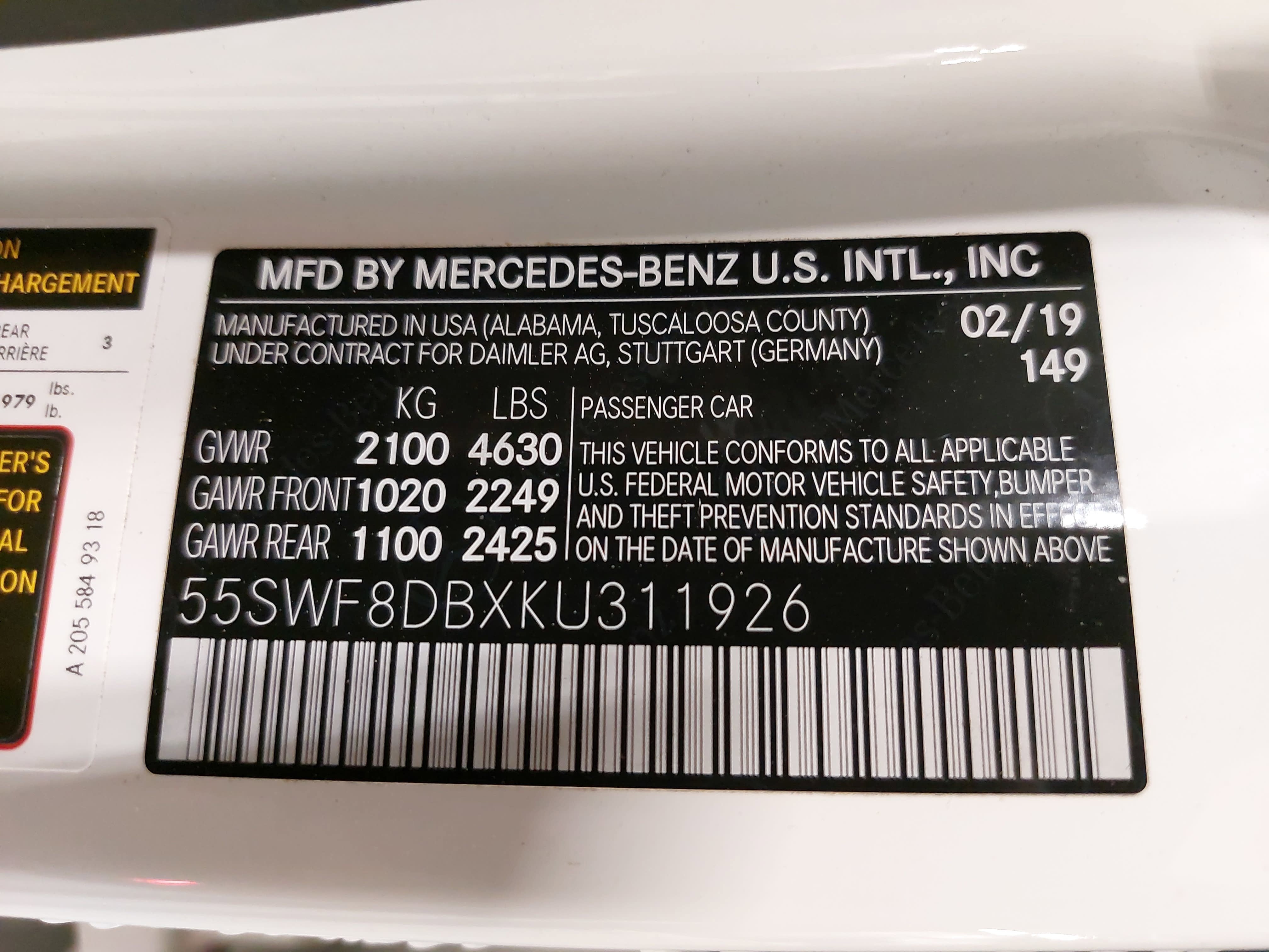 2019 Mercedes-Benz C-Class C 300