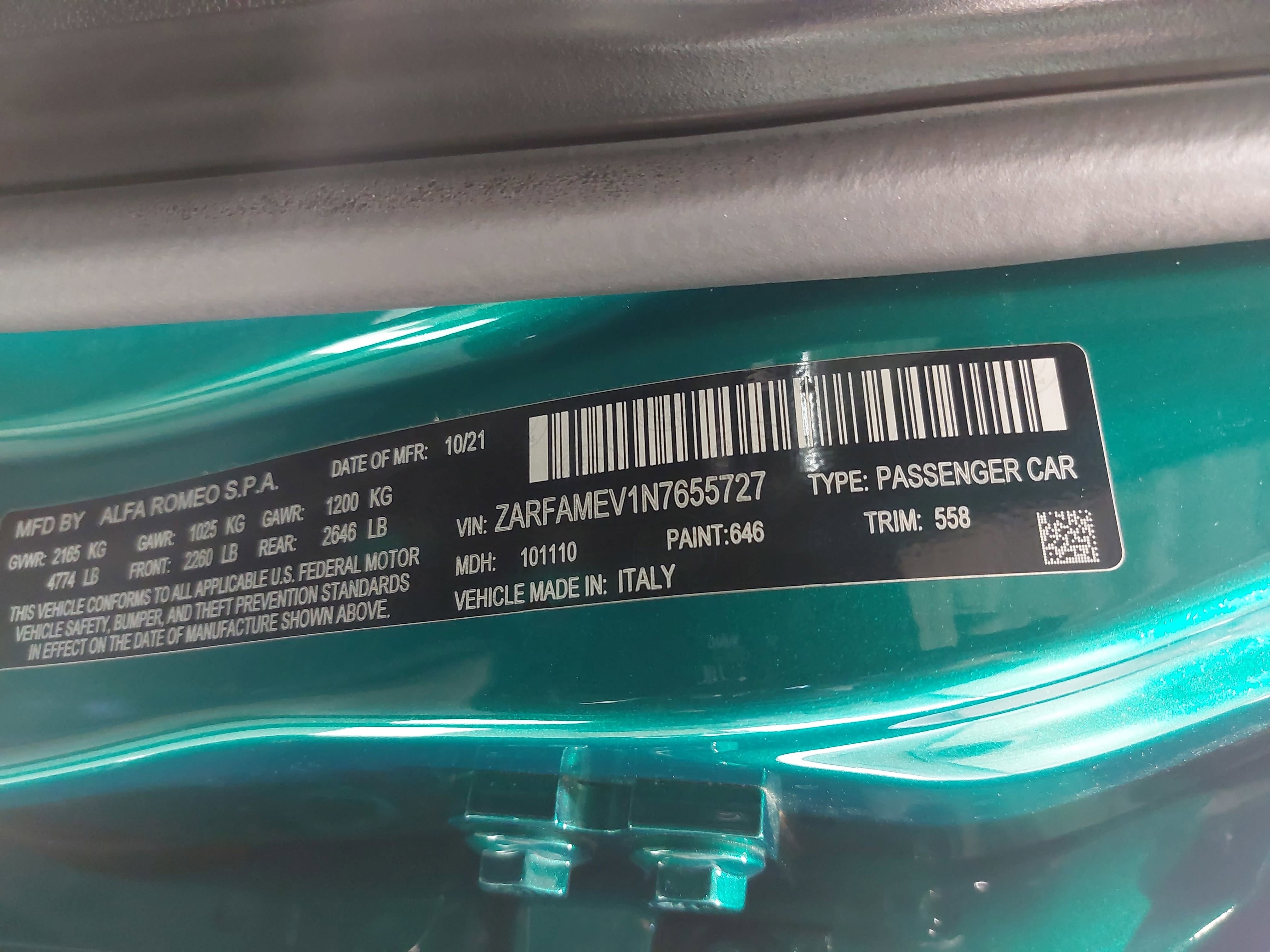 2022 Alfa Romeo Giulia Quadrifoglio