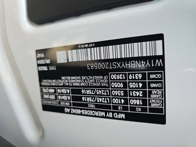2025 Mercedes-Benz Sprinter Cargo Van Cargo 144 WB