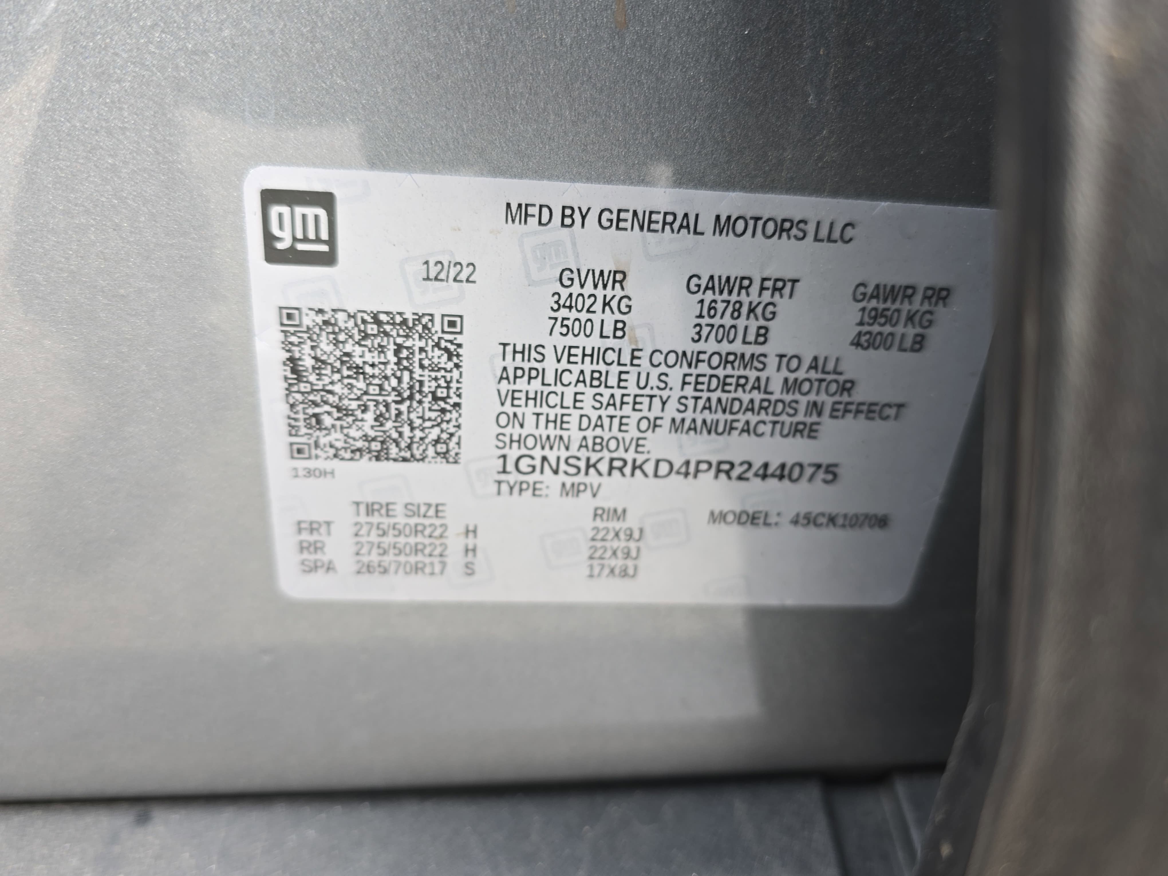 2023 Chevrolet Tahoe RST