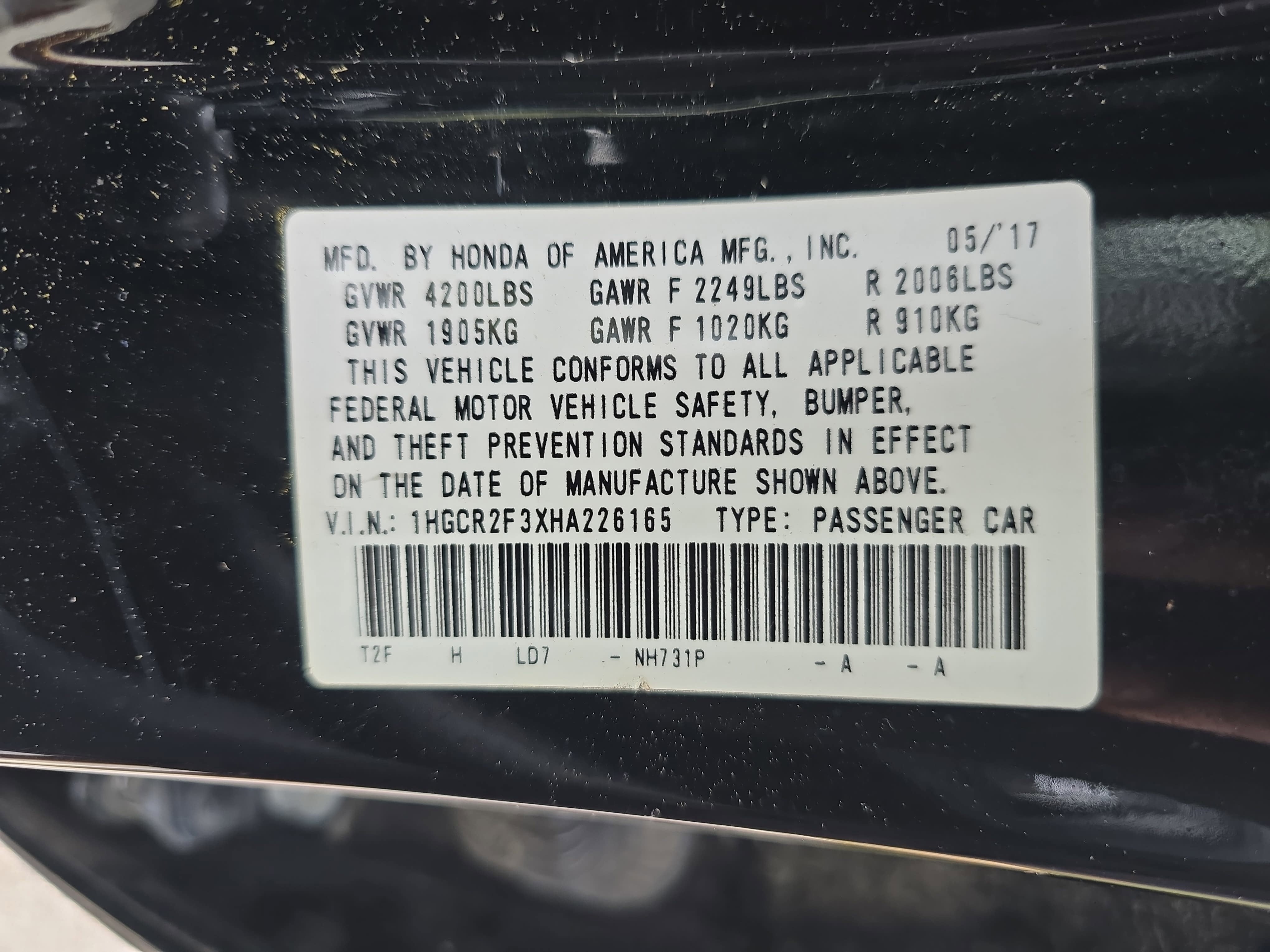 2017 Honda Accord LX