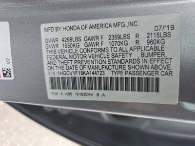 2019 Honda Accord LX 1.5T