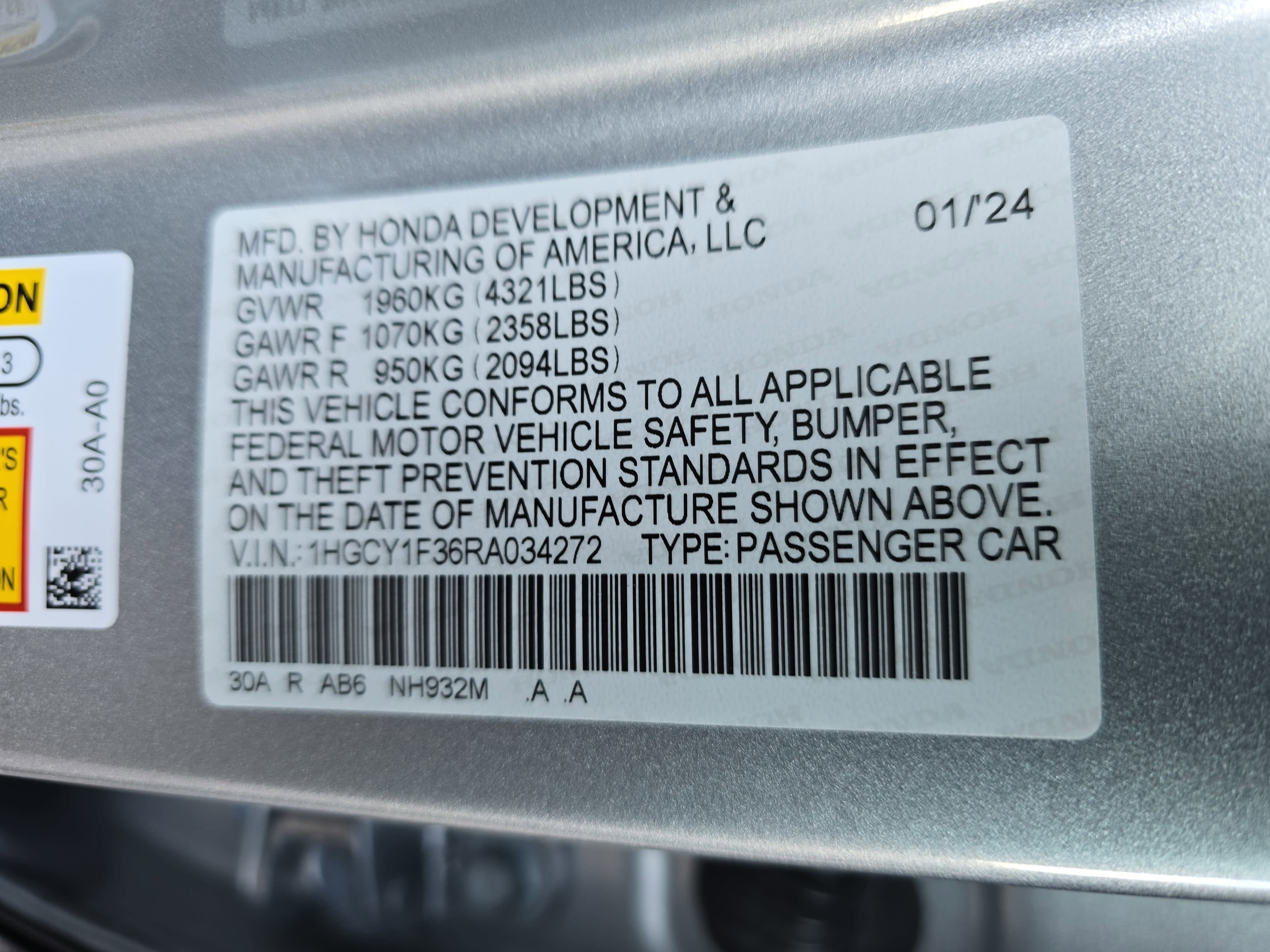 2024 Honda Accord EX