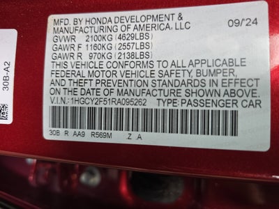 2024 Honda Accord Hybrid Sport
