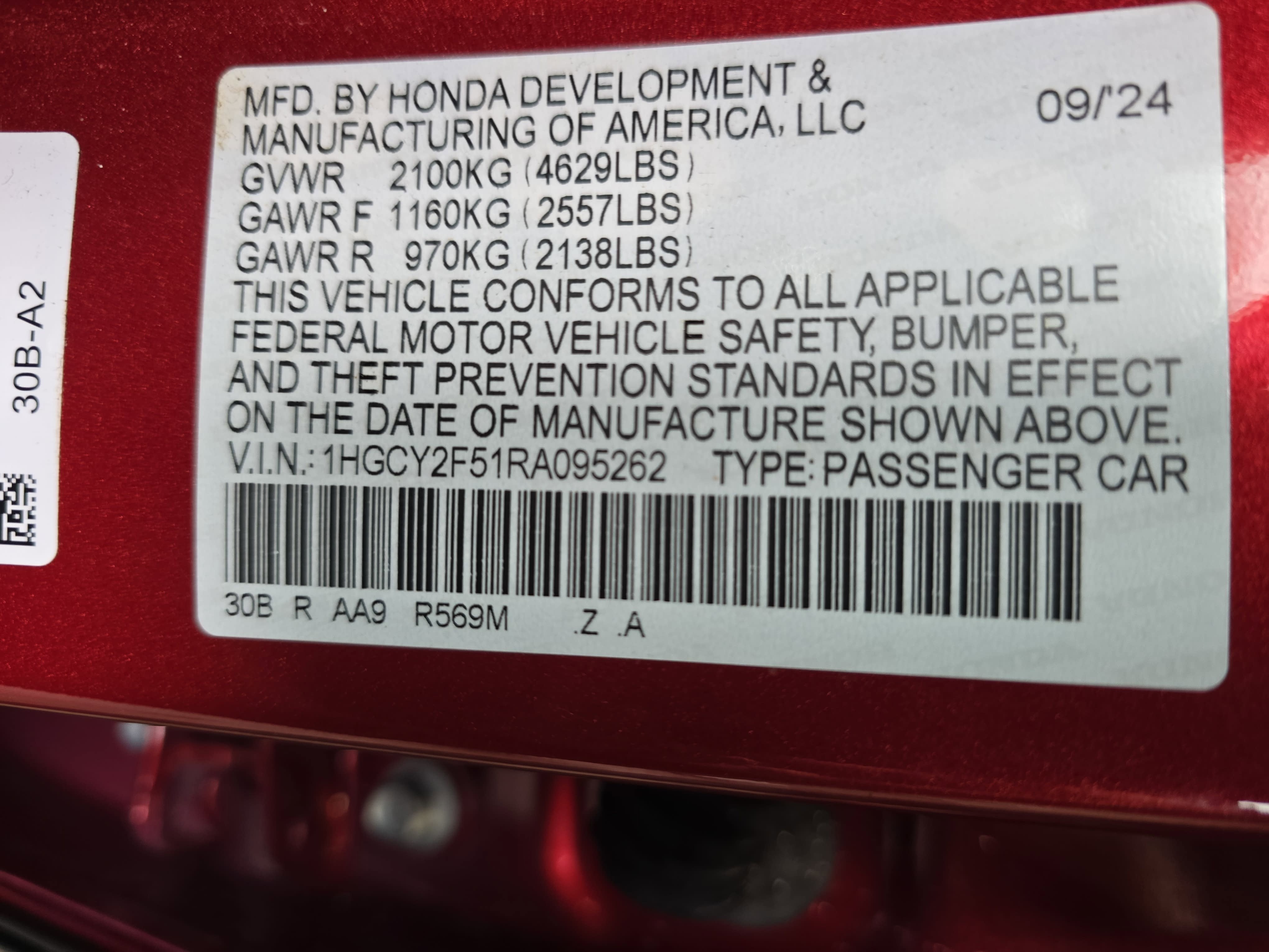 2024 Honda Accord Hybrid Sport