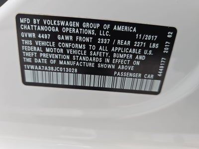 2018 Volkswagen Passat R-Line