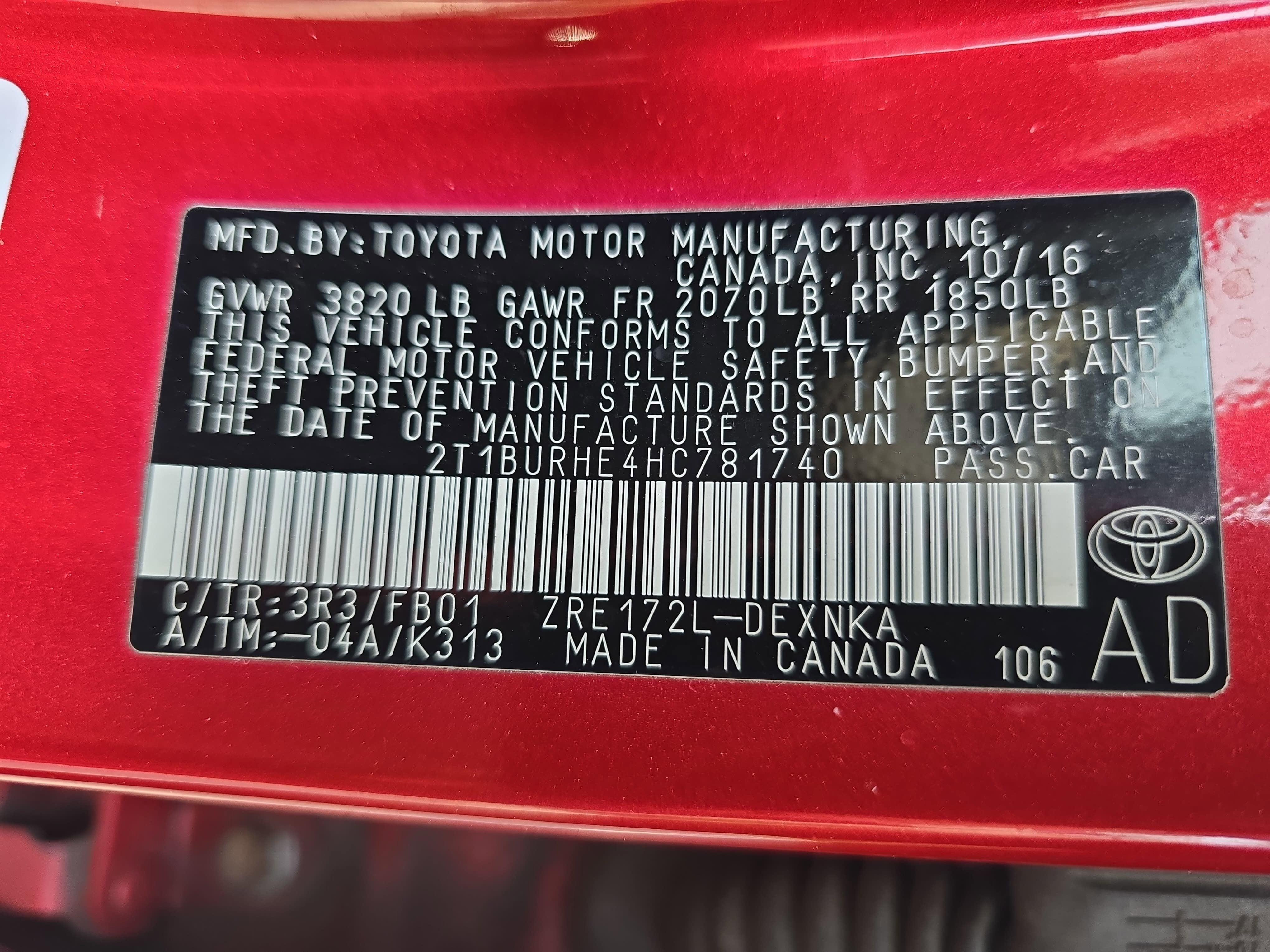 2017 Toyota Corolla LE ECO